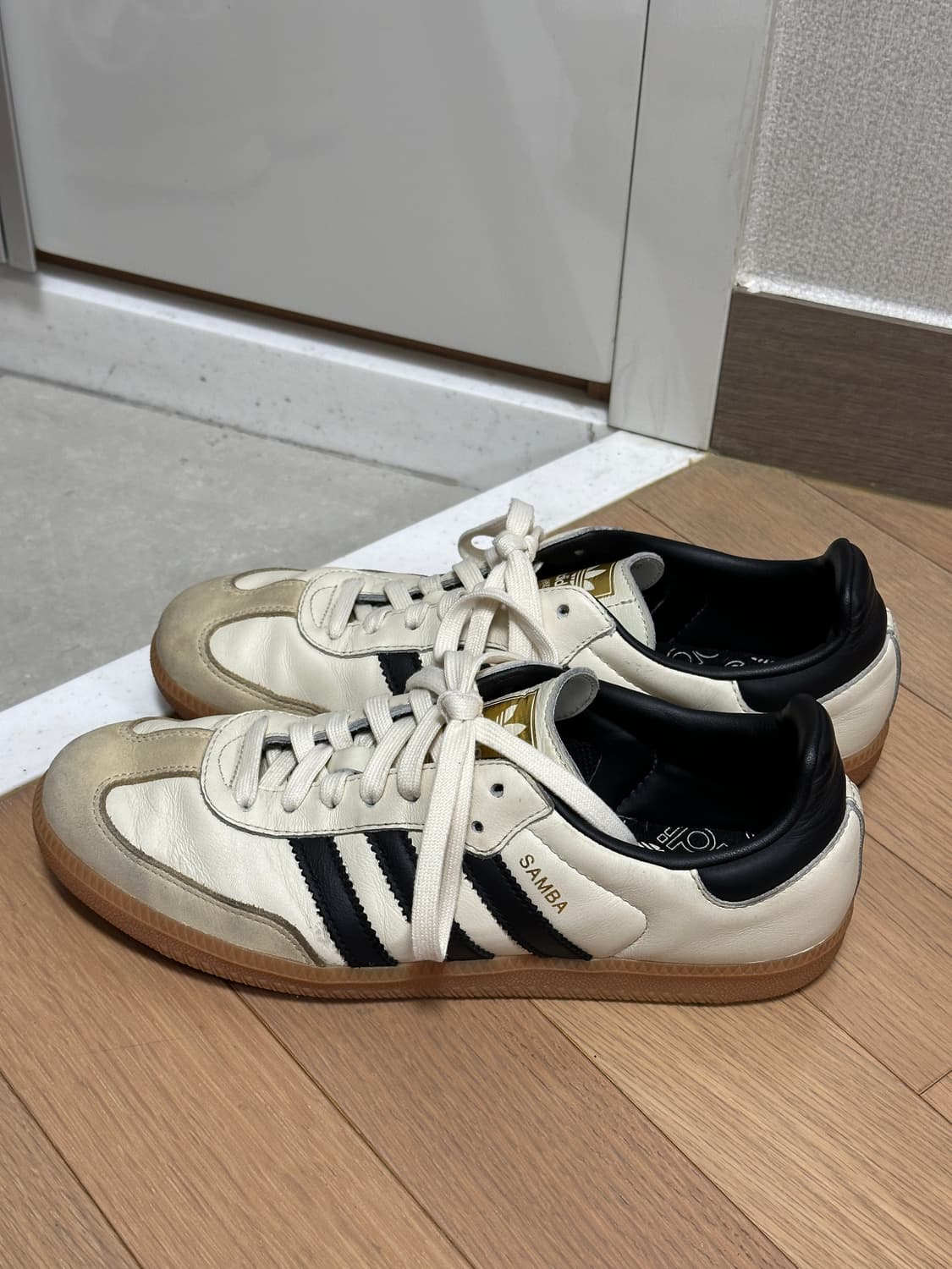 (W) 아디다스 삼바 OG 크림 화이트 코어 블랙 상품이미지4