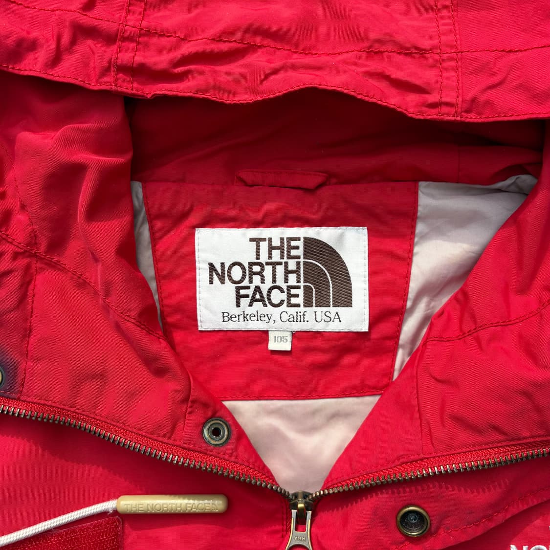 (XL) 노스페이스 등산용 레드 바람막이 자켓 made in USA 상품이미지4