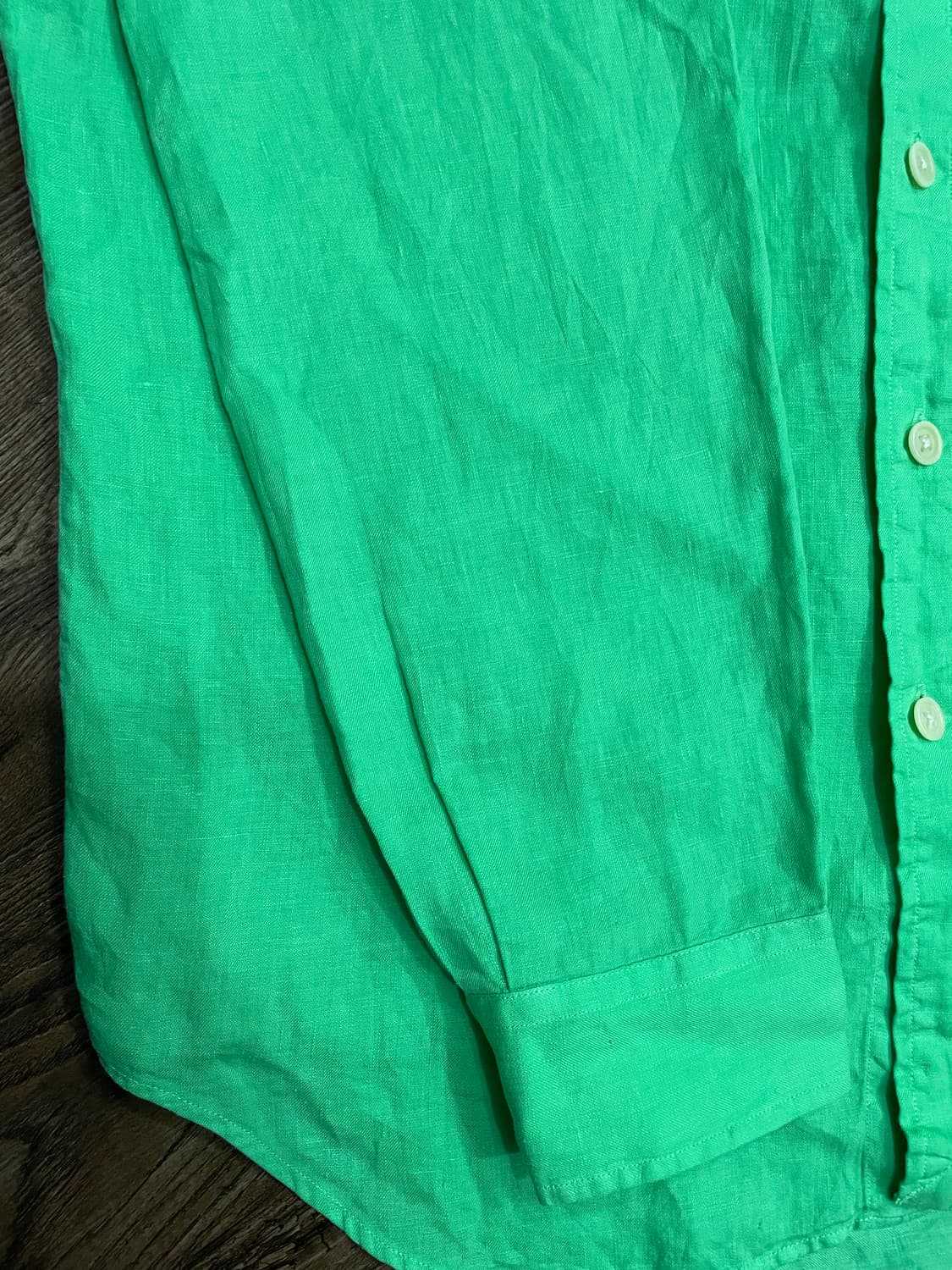 폴로 랄프로렌 사파리 롤탭 린넨 셔츠 그린 상품이미지5