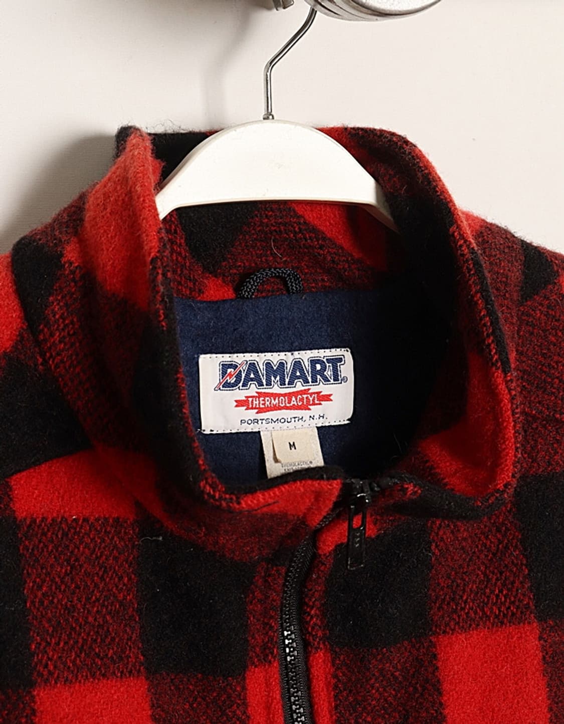 90's DAMART 버팔로 체크 울 베스트 상품이미지2