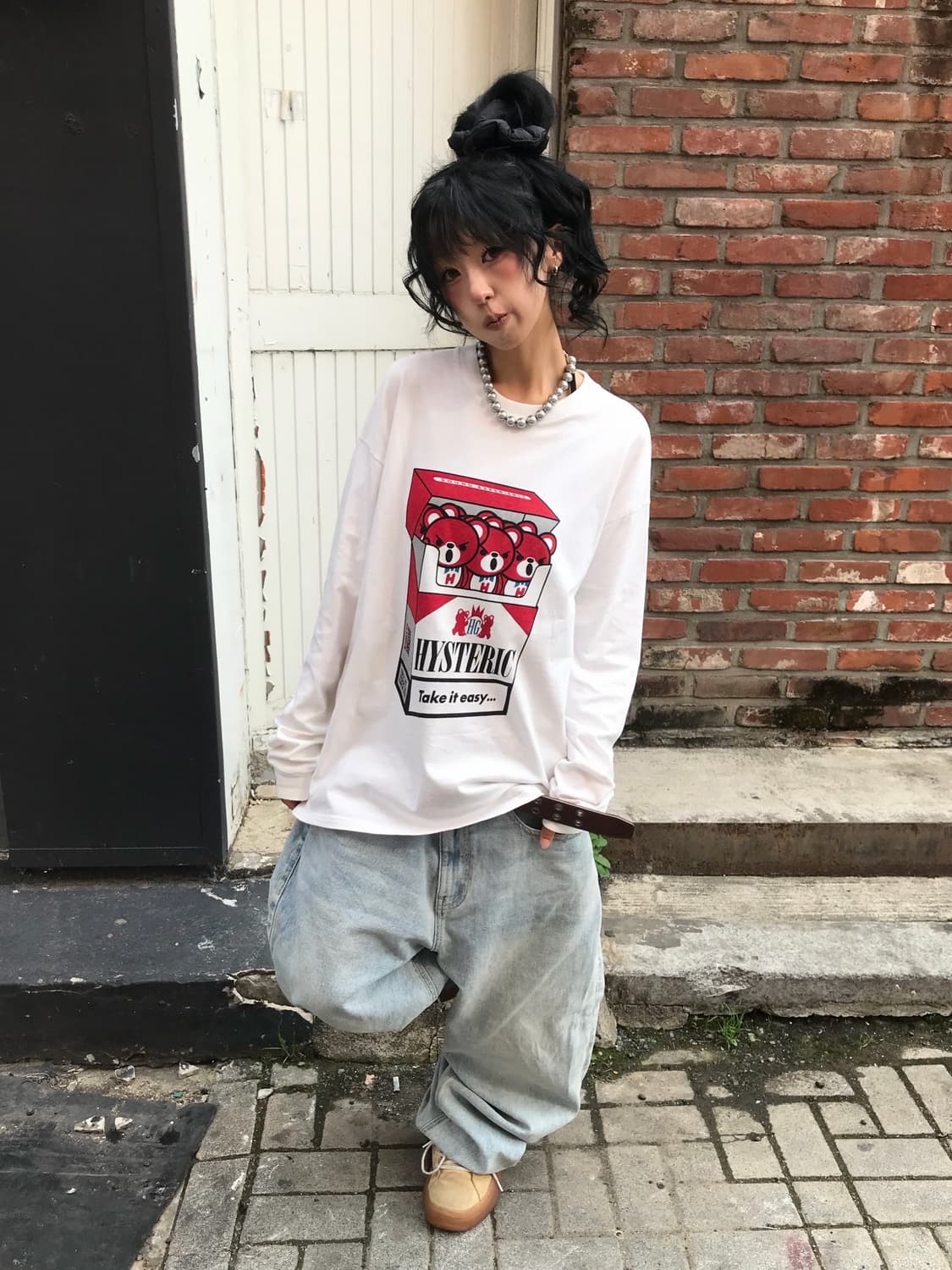 히스테릭글래머 말보루레드 퍽베어 오마주 롱슬리브 ( 레어 )  상품이미지3