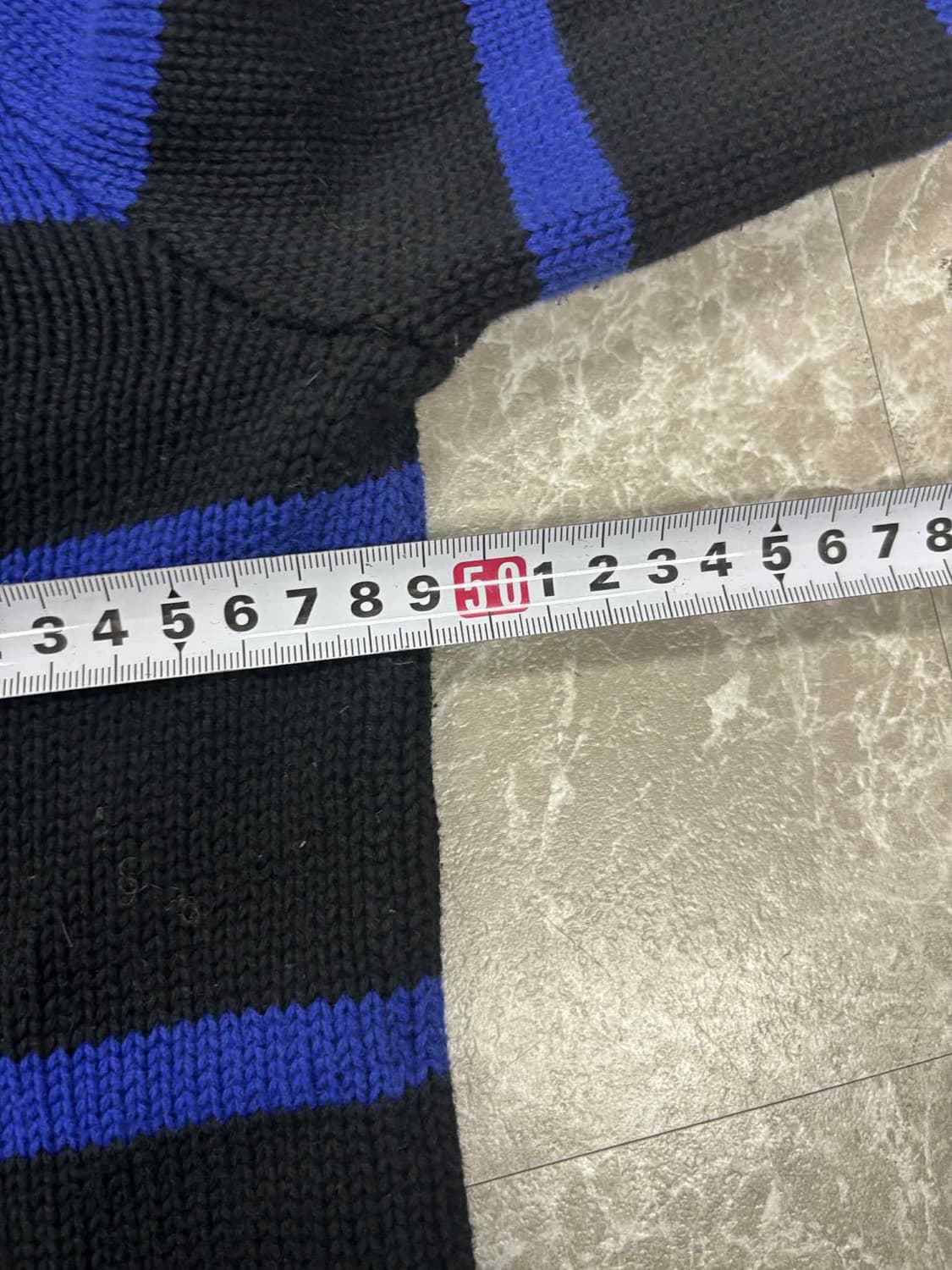 폴로 랄프로렌 스트라이프 핀터깔 코튼 크루넥 니트(XL) 상품이미지6