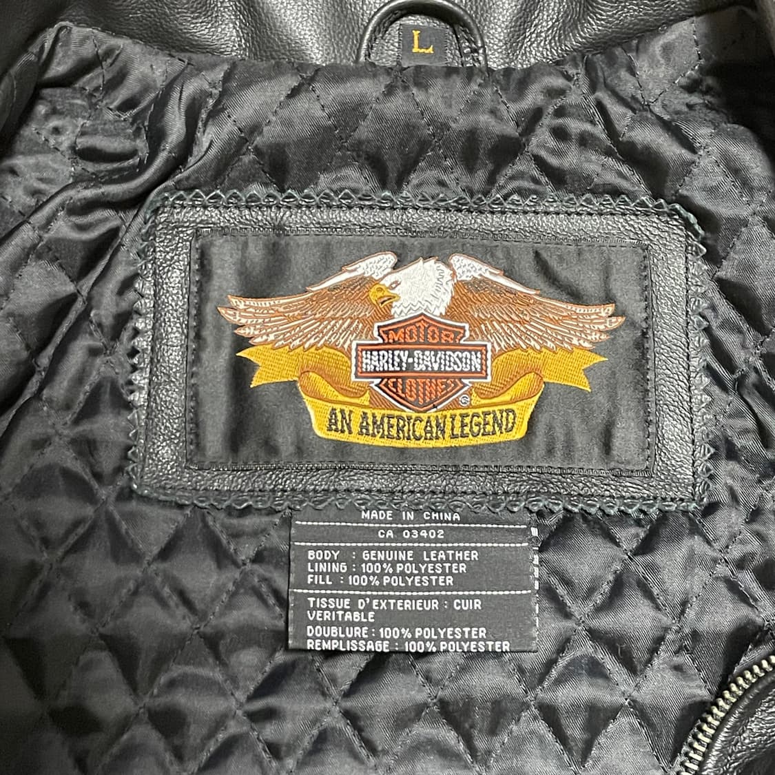 [L] 할리데이비슨 플레임 싱글라이더 레더자켓 상품이미지4