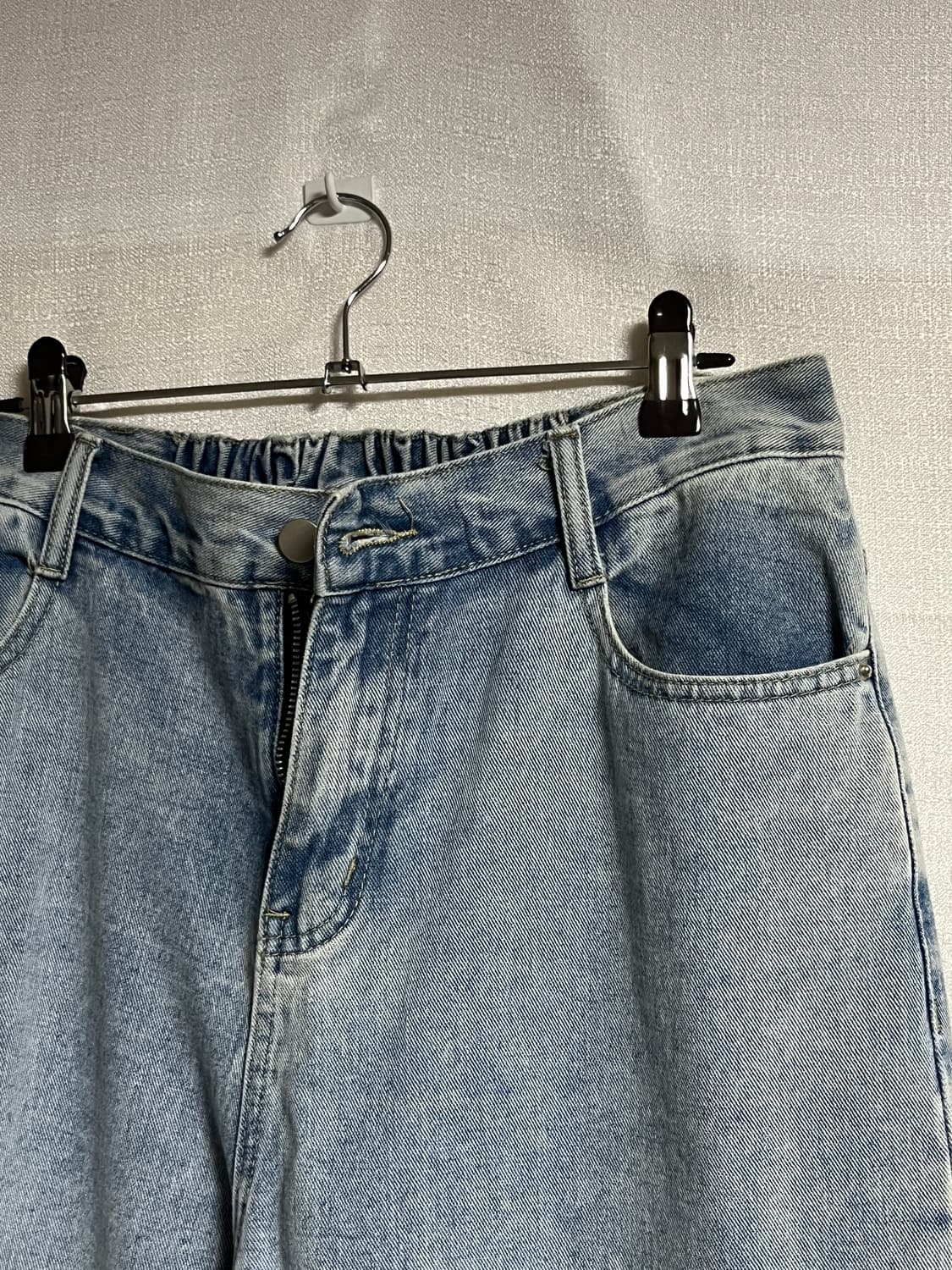 와이드핏 연청 데님팬츠 청바지 30~34 상품이미지3