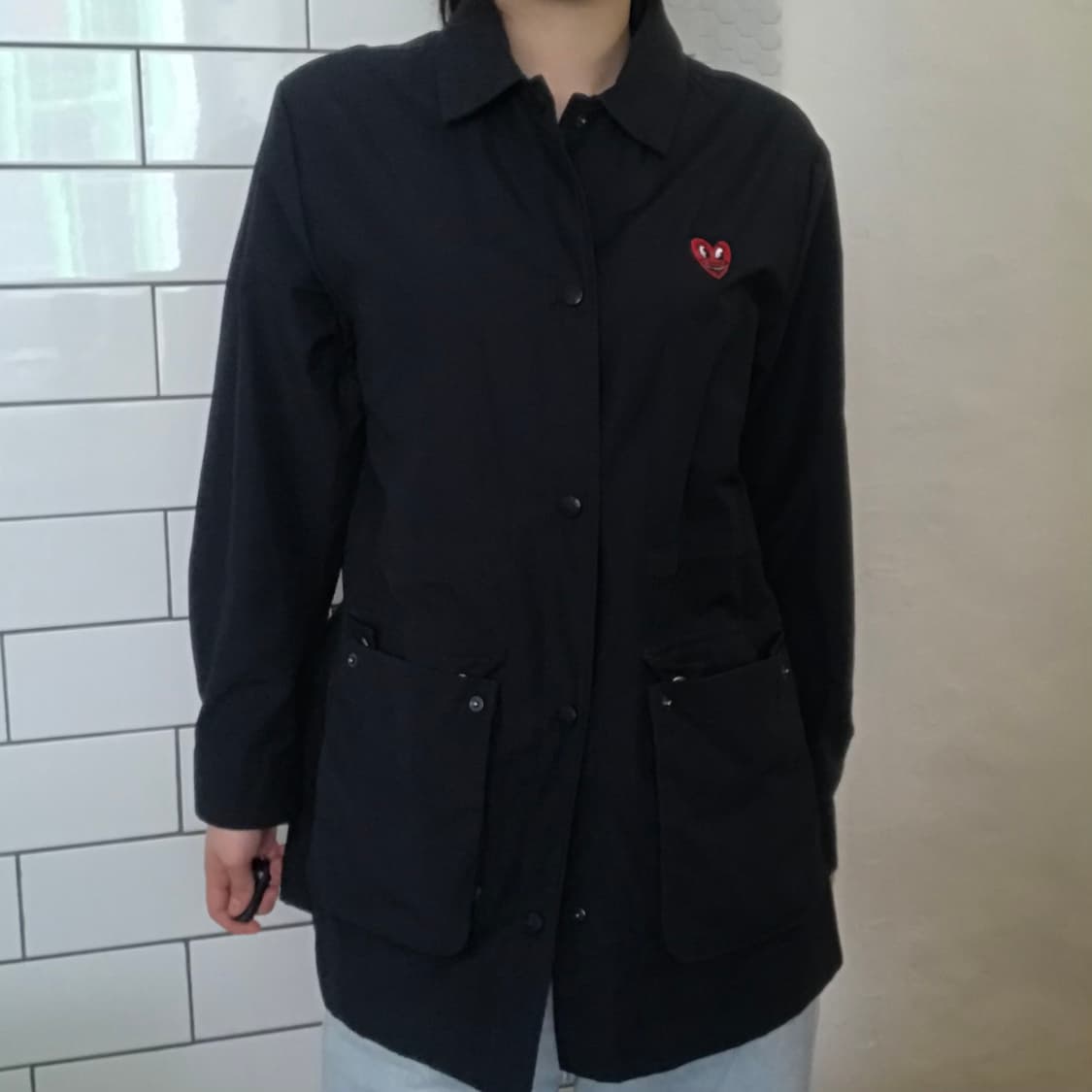 빈티지 하트 자수 코치 자켓 상품이미지2