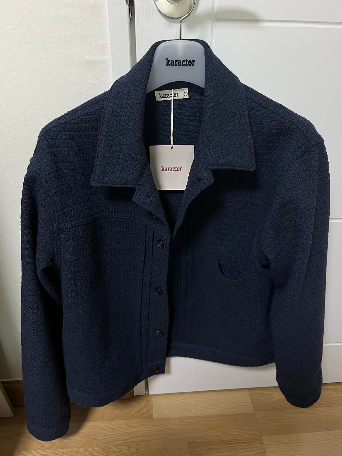 카락터 Weave truker jacket Navy 상품이미지2