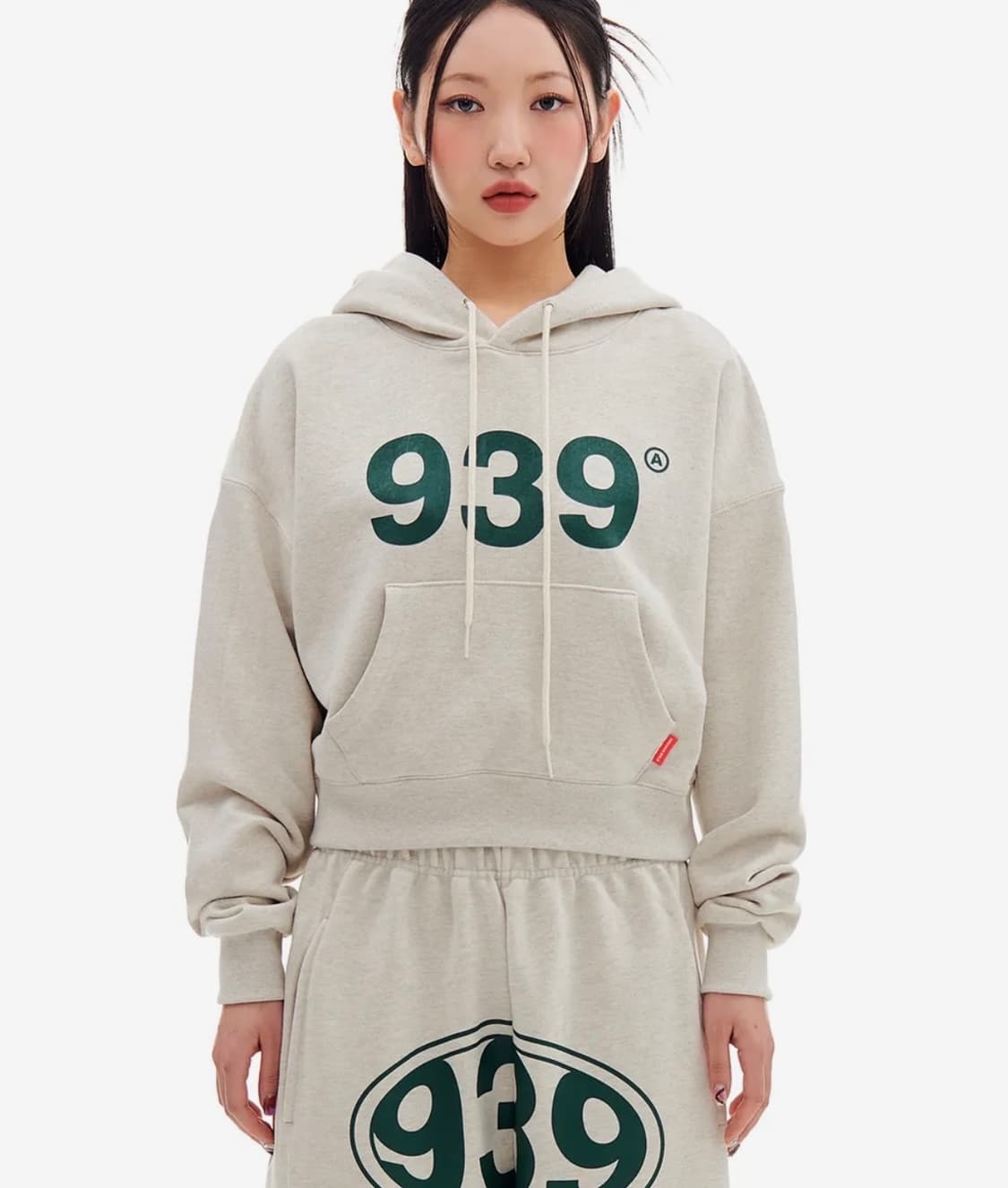 939 LOGO CROP HOOD (OATMEAL) 상품이미지1