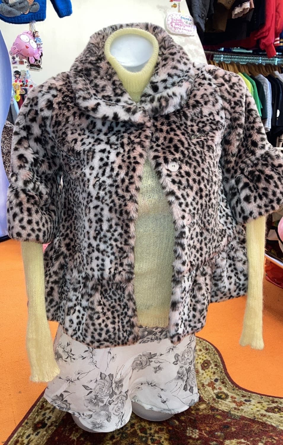 jpn 핑크 호피 퍼자켓 상품이미지1