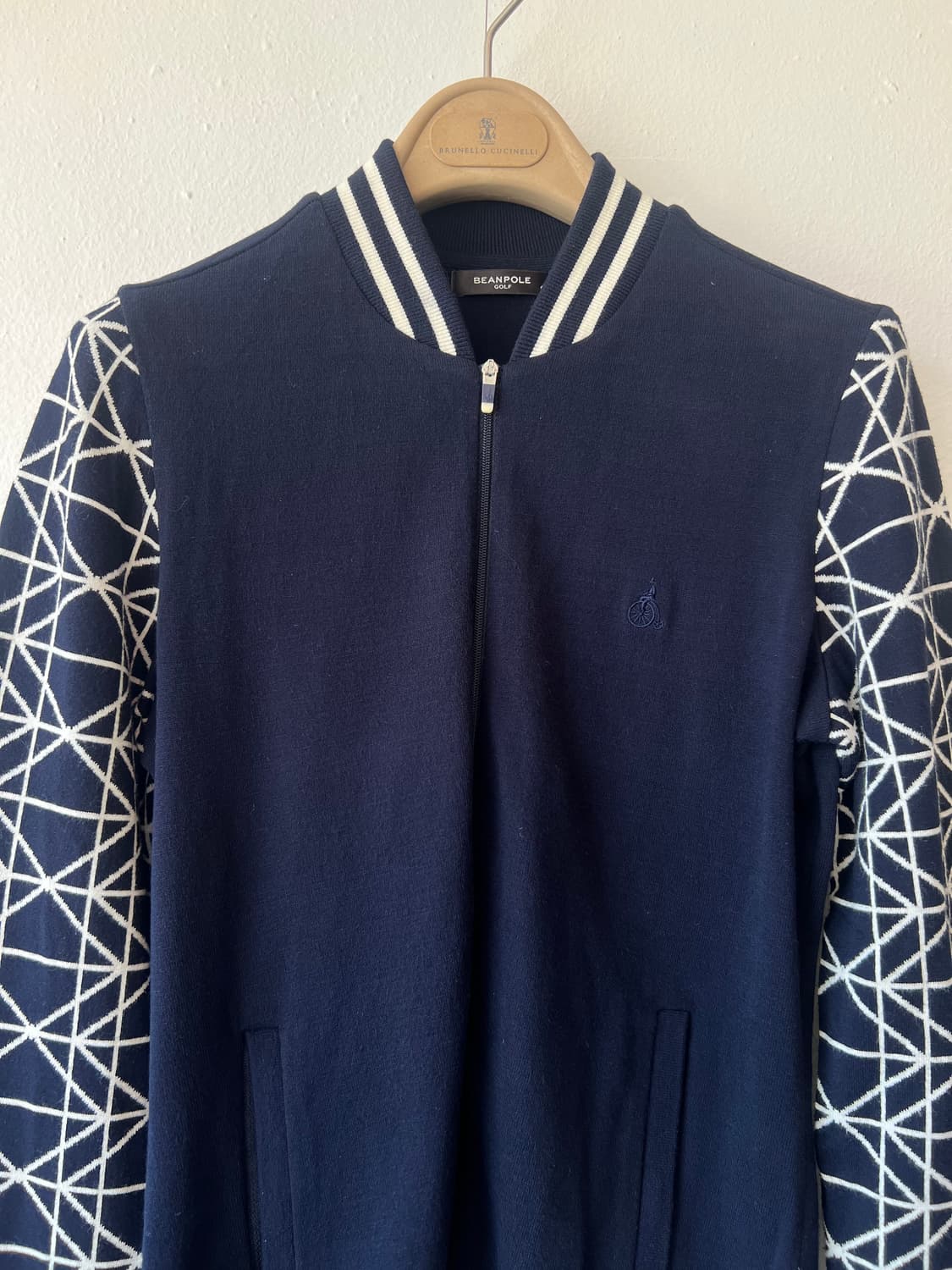 빈폴골프 여성 네이비 골프니트점퍼 집업점퍼 상품이미지1