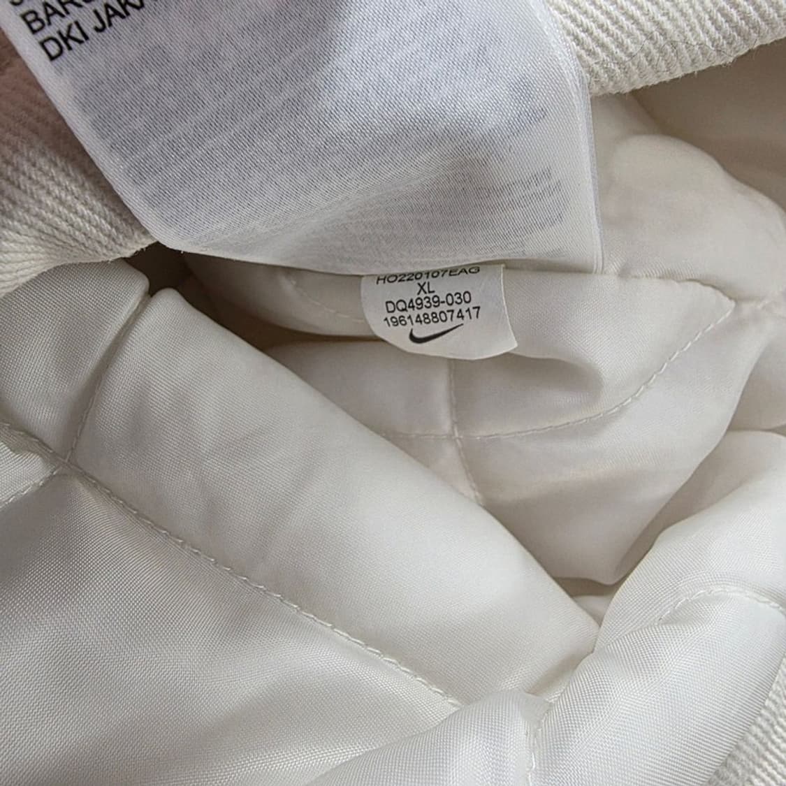 나이키 써마핏 캔버스 워크자켓 초어코트 크림 XL 상품이미지9