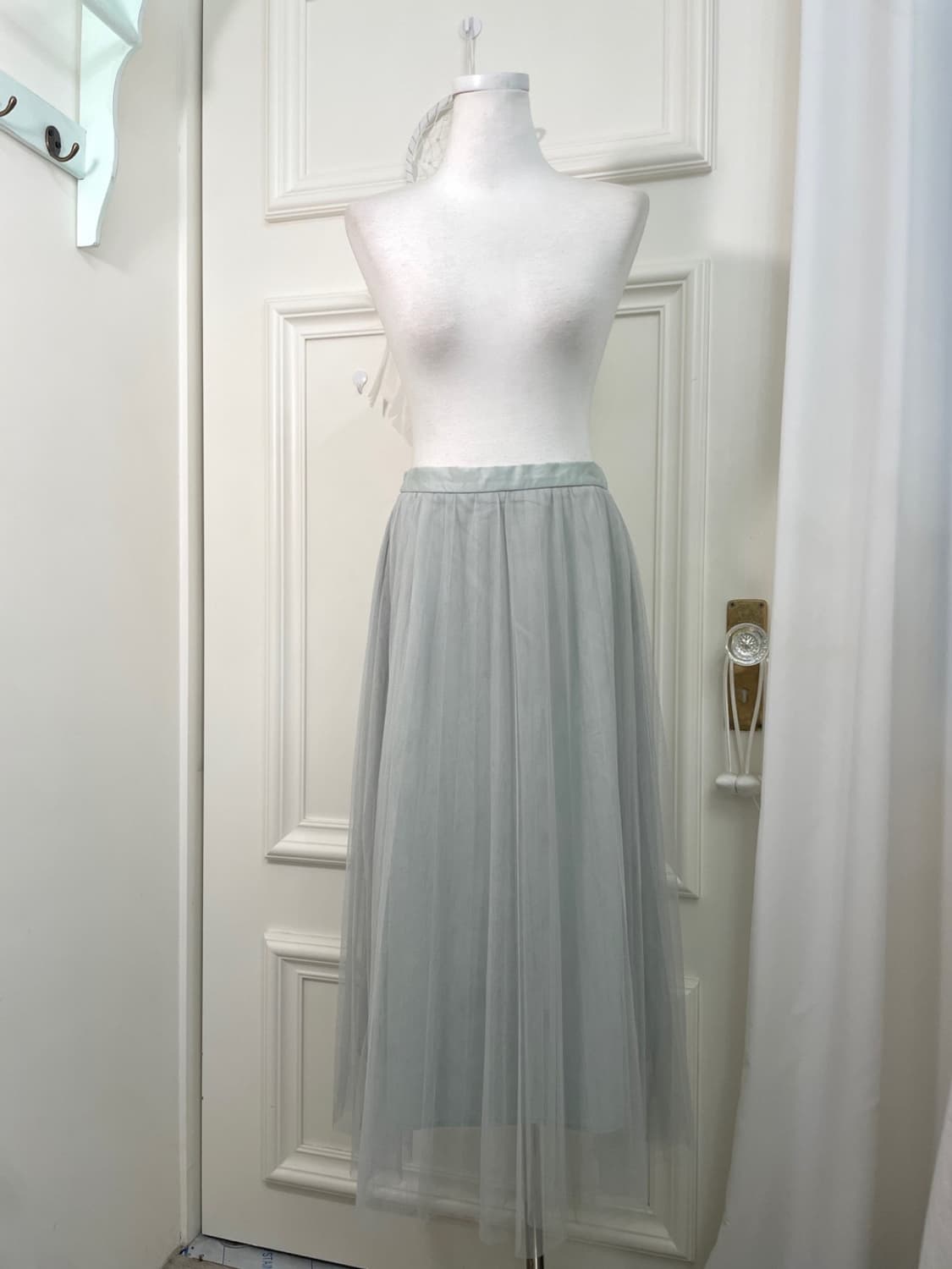 mint ballerina tule banding long skirt 상품이미지1