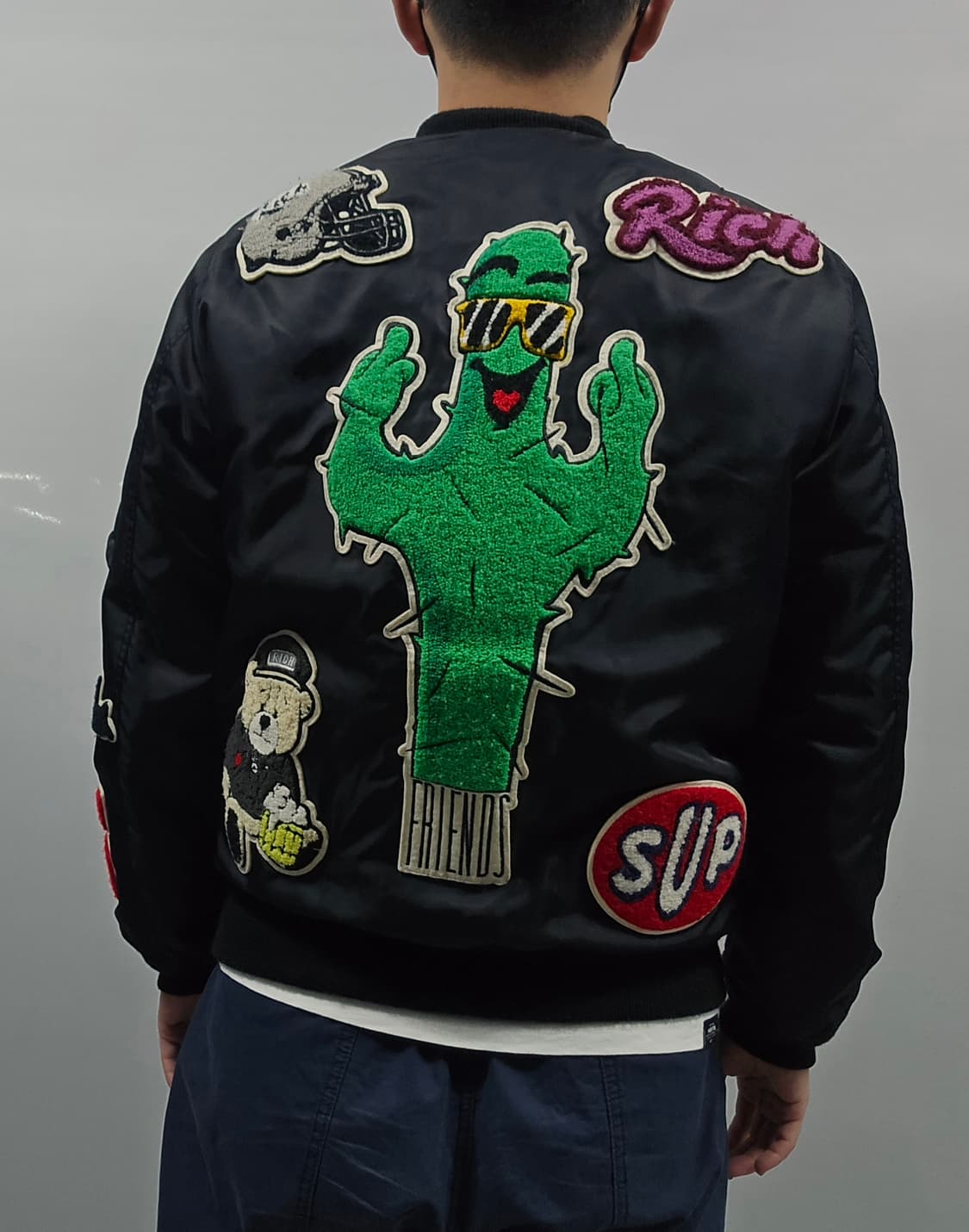 Joyrich 조이리치 MA-1 바시티 자켓 블랙 L 상품이미지9