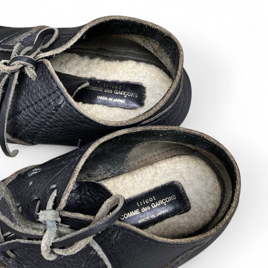 꼼데가르송 트리콧 가죽 플레인토 더비슈즈 상품이미지3