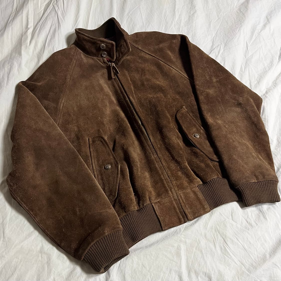 90s 폴로 컨트리 스웨이드 바라쿠다 헤링턴 자켓 상품이미지1