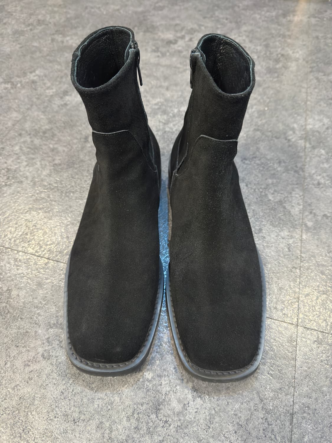 로맨틱무브 블랙 스웨이드 스퀘어토 부츠 255 상품이미지1