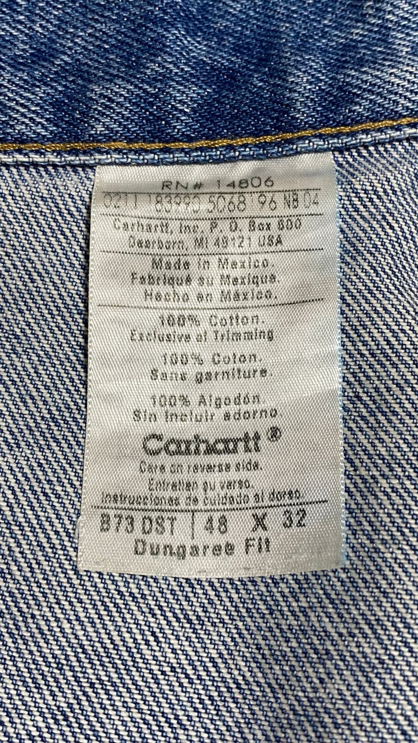 칼하트 B73 DST 더블니 카펜터 데님 팬츠 48x32 상품이미지4