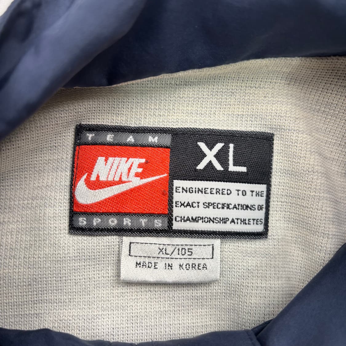 90s 나이키 올드스쿨 백 로고 네이비 바람막이 XL 상품이미지7