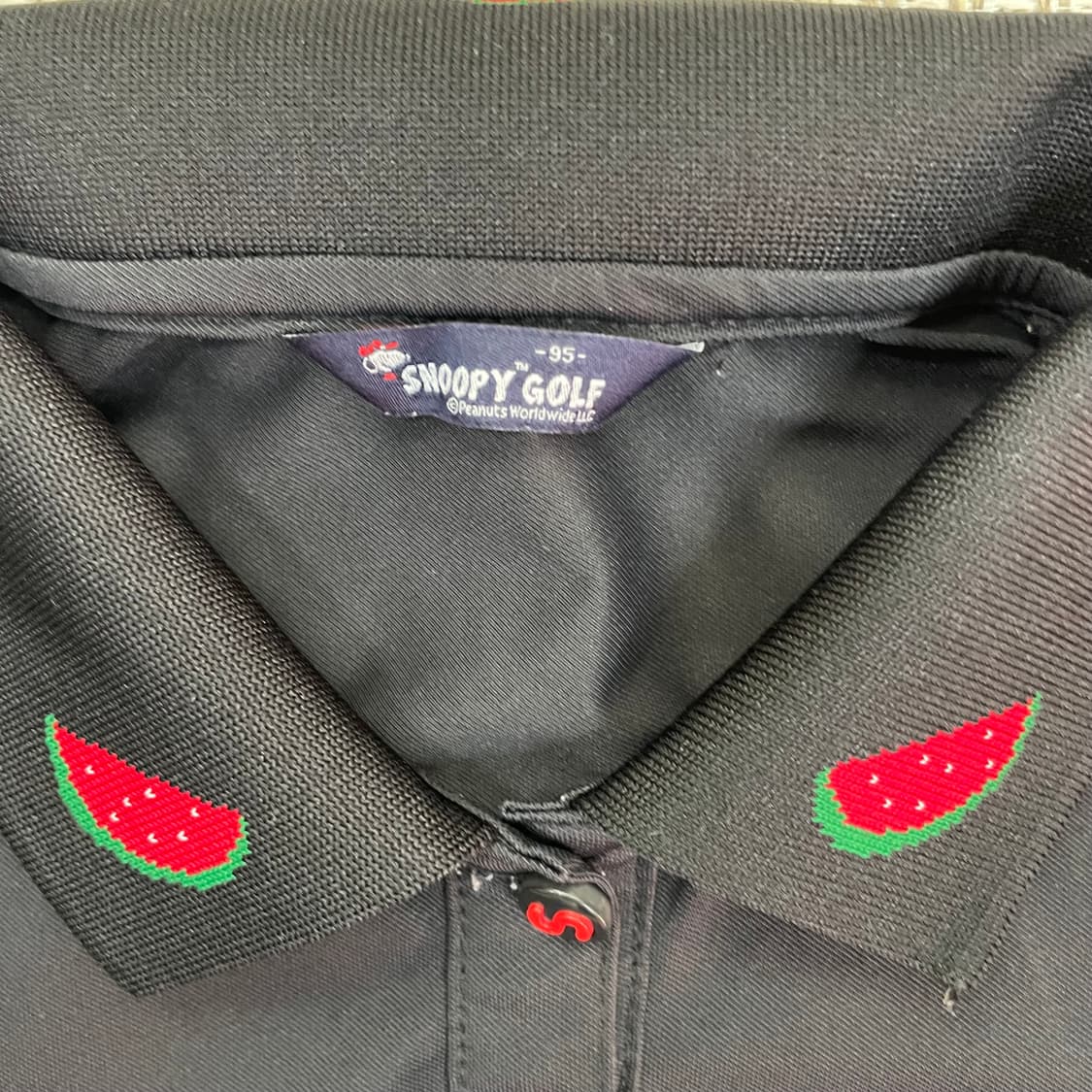 스누피 골프 반팔 카라티 95 블랙 상품이미지3