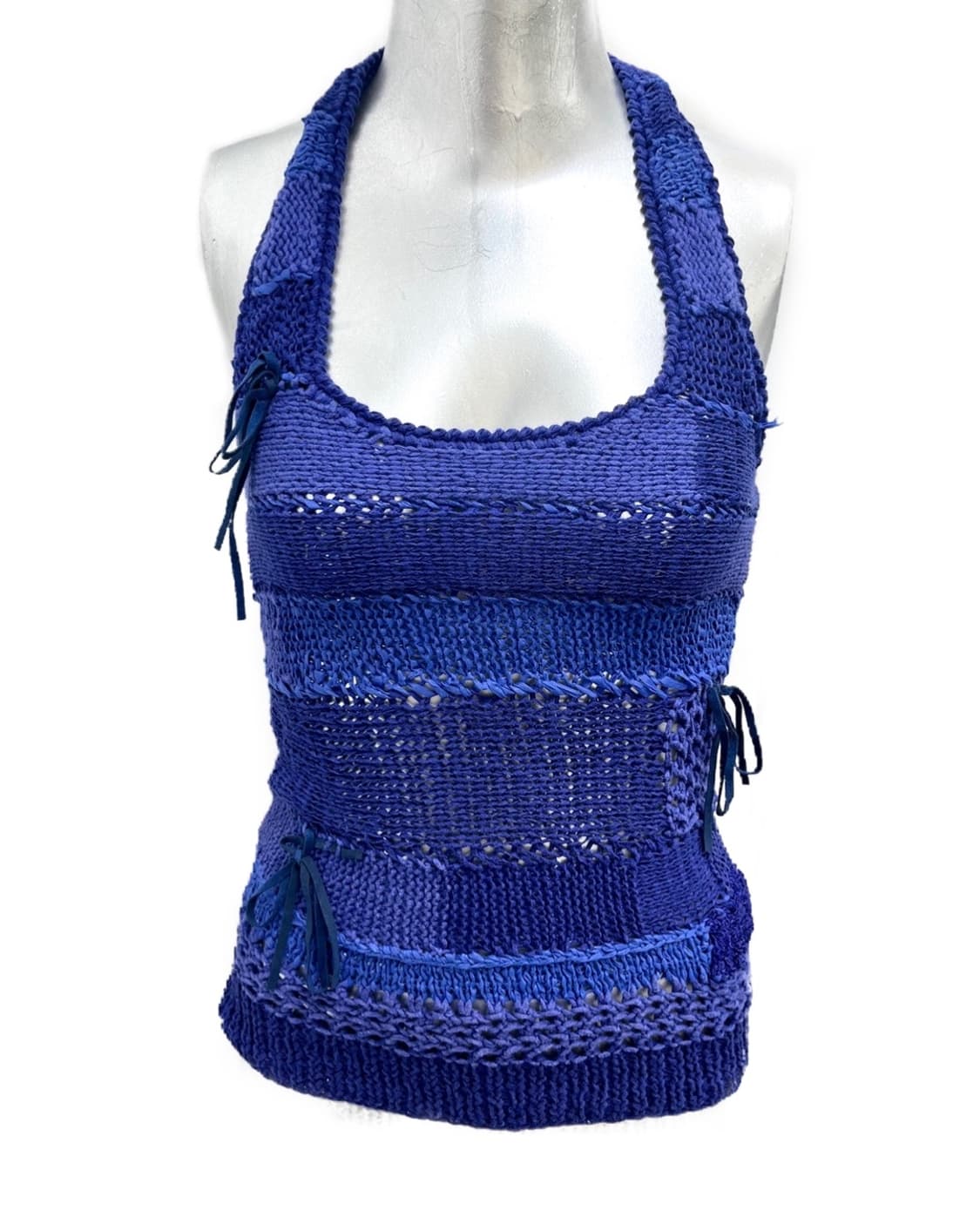Blue knit halter neck 상품이미지3