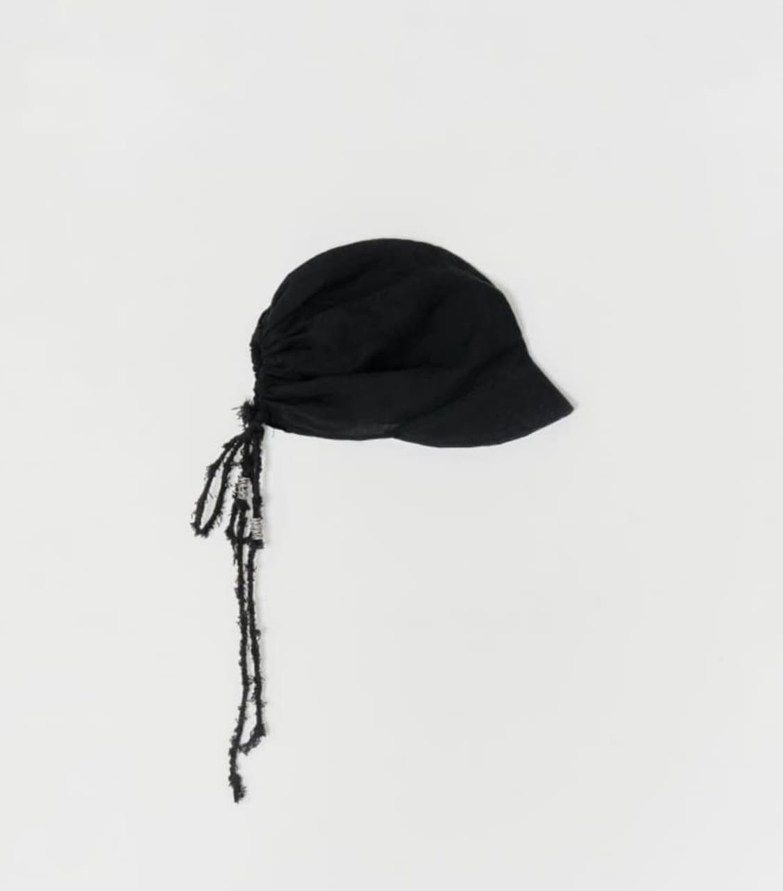 (구매) 하르테올템 Harteordemn 린넨 셔링 캡 블랙 상품이미지1