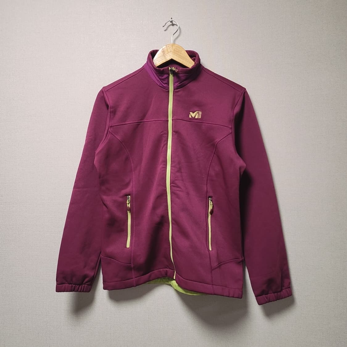 [100] 새상품 밀레 버건디 기모 집업 자켓 상품이미지1