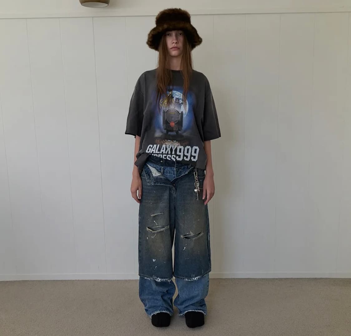 LCDC GALAXY EXPRESS 999 오버사이브 티 그레이 상품이미지1