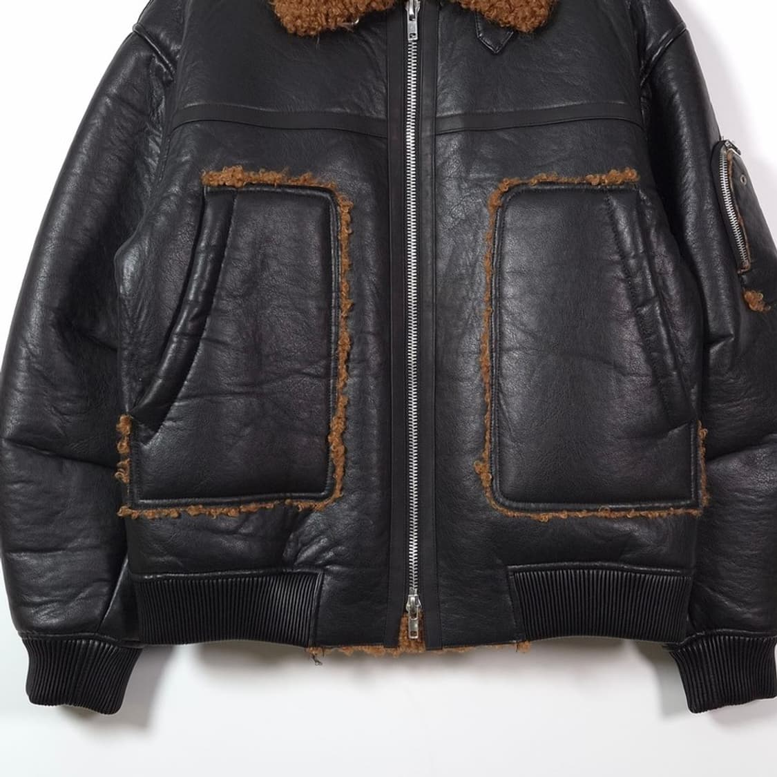 AONE 레더 시어링 무톤 무스탕 자켓 상품이미지3