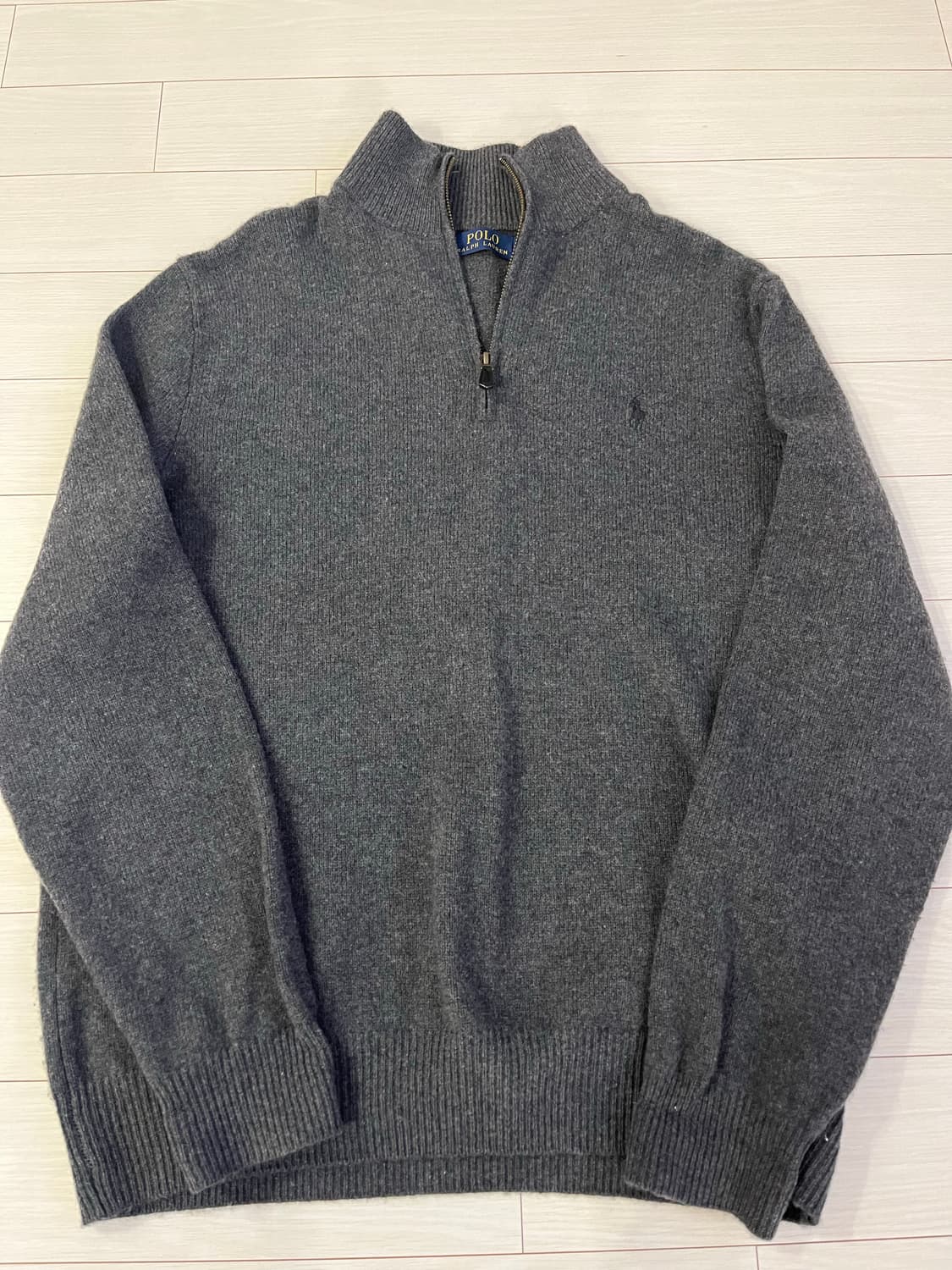 폴로 울 캐시미어 집업 니트 상품이미지2