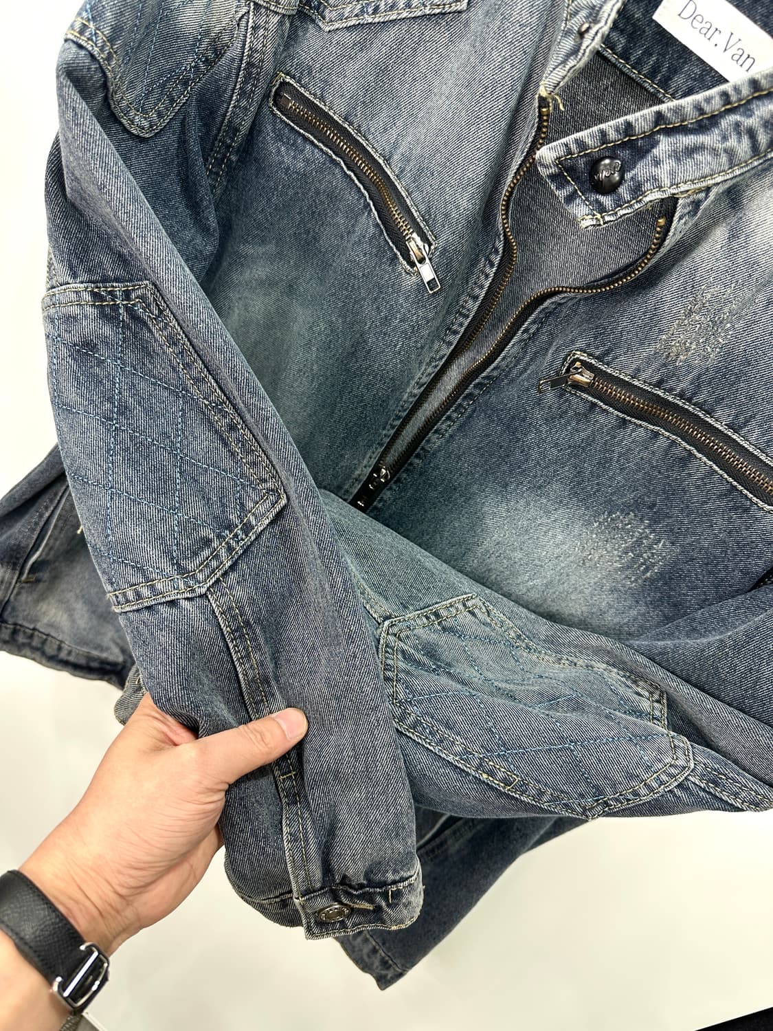 디어반 데님 라이더자켓 L 상품이미지4