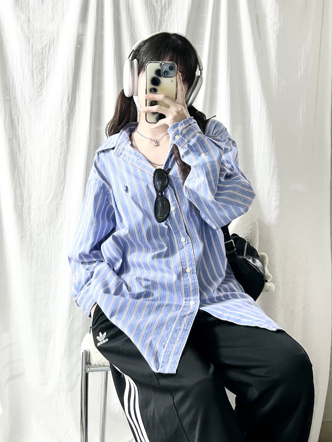 폴로 네이비포니 스트라이프 셔츠 상품이미지3