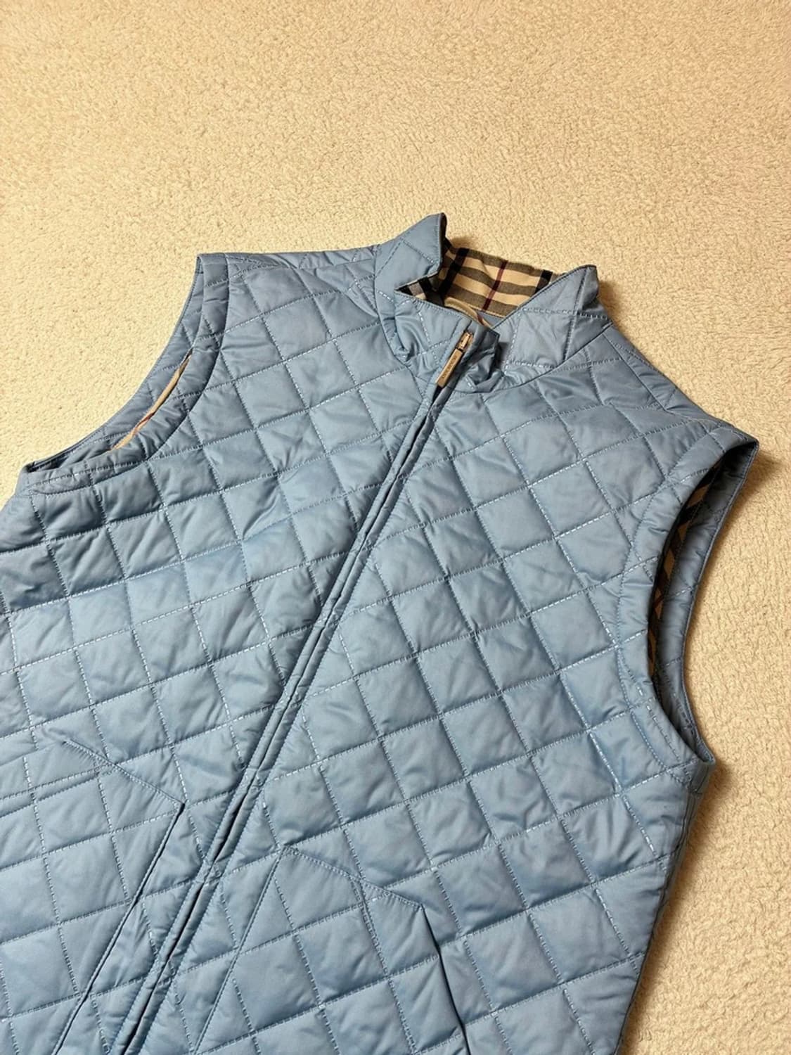 버버리 00's 스카이블루 퀼팅 베스트 PN7672 상품이미지2