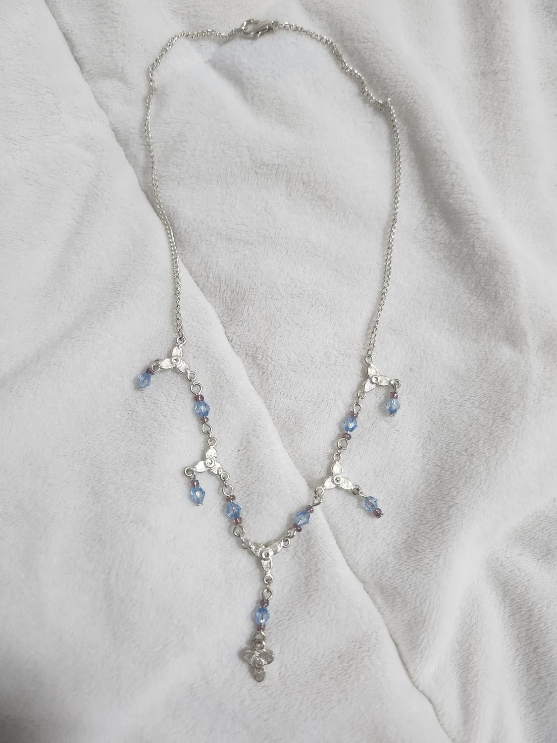 레테 빈티지 페어리깔 블루 목걸이 상품이미지2