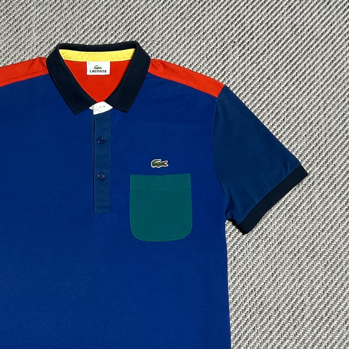 [L] Lacoste 라코스테 멀티컬러 반팔 코튼 카라티 상품이미지3