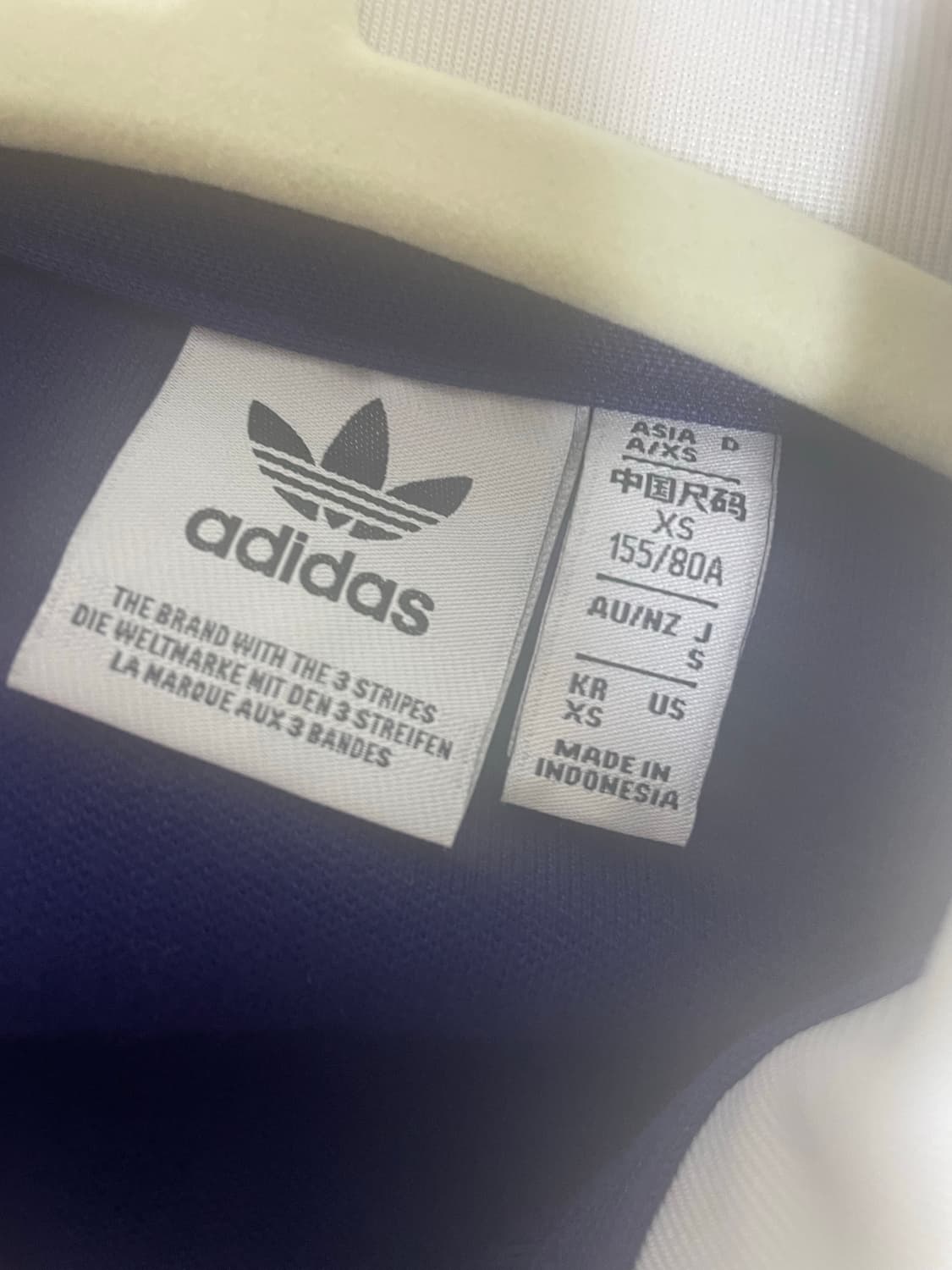 xs 아디다스 베켄바우어 트랙탑 네이비 빅로고 삼선 져지 상품이미지3