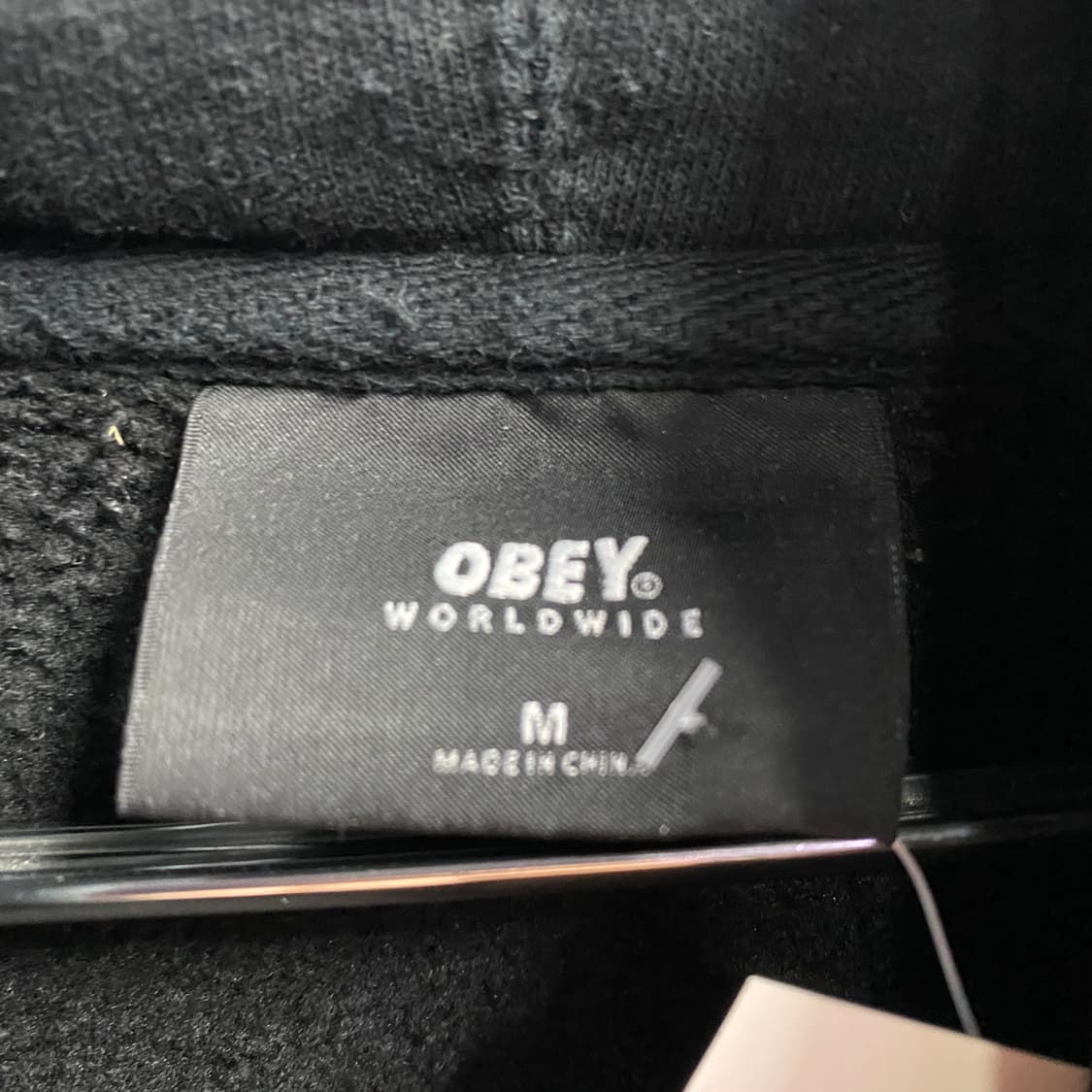 오베이 아이즈로고 박스로고 블랙 후드티 B4018 상품이미지4