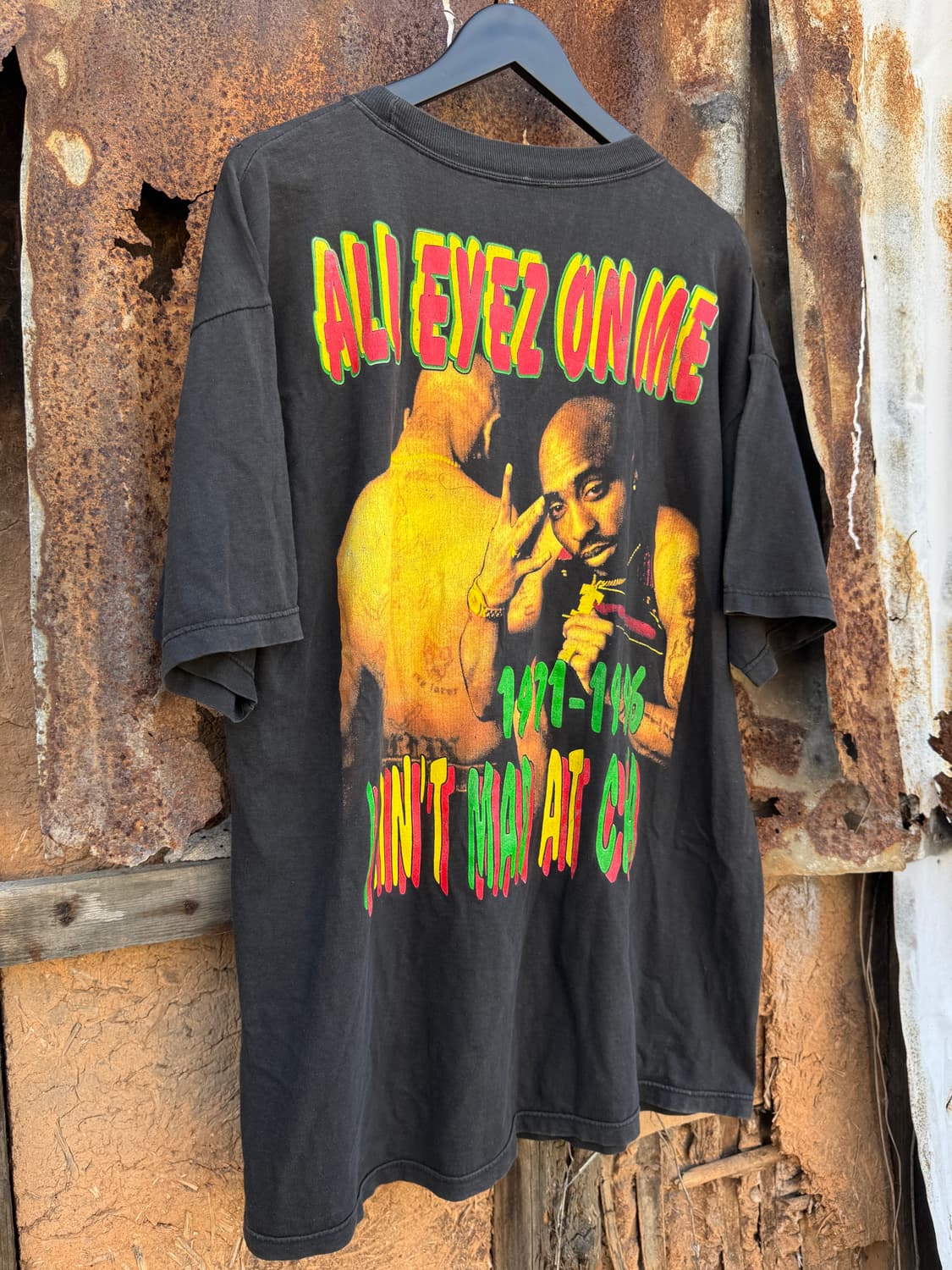 빈티지 Tupac bootleg raptees 티셔츠 상품이미지4