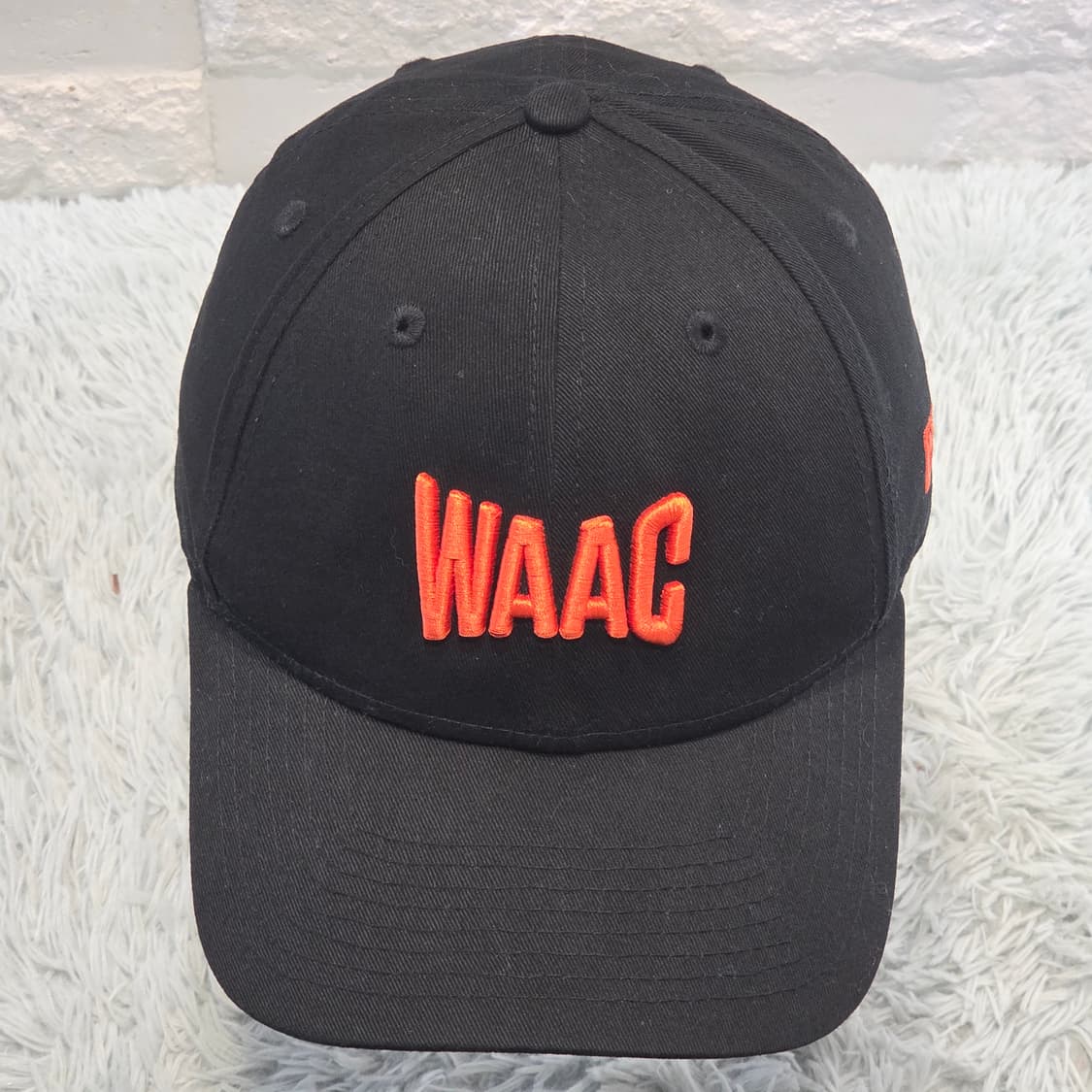 L8-6:WAACx뉴에라 9FORTY 골프캡 블랙 오렌지(약 56-59 상품이미지1