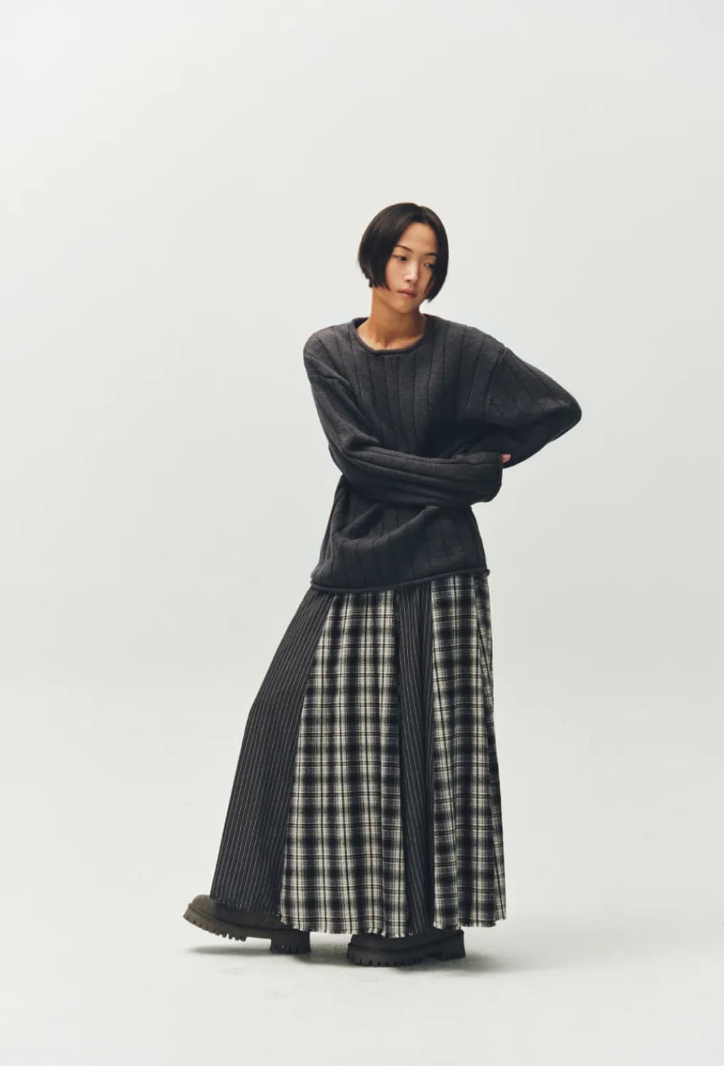 플리즈프로젝트 STRUCTURED RIBBED KNIT, CHARCOAL 상품이미지4