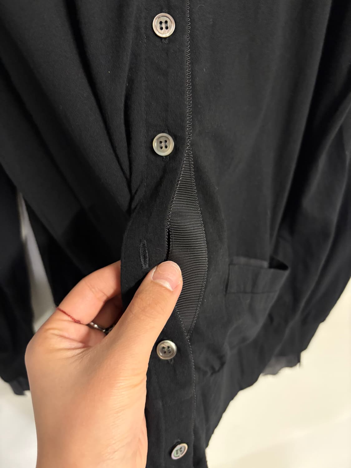 SACAI LUCK back pleats cardigan black 2  상품이미지10