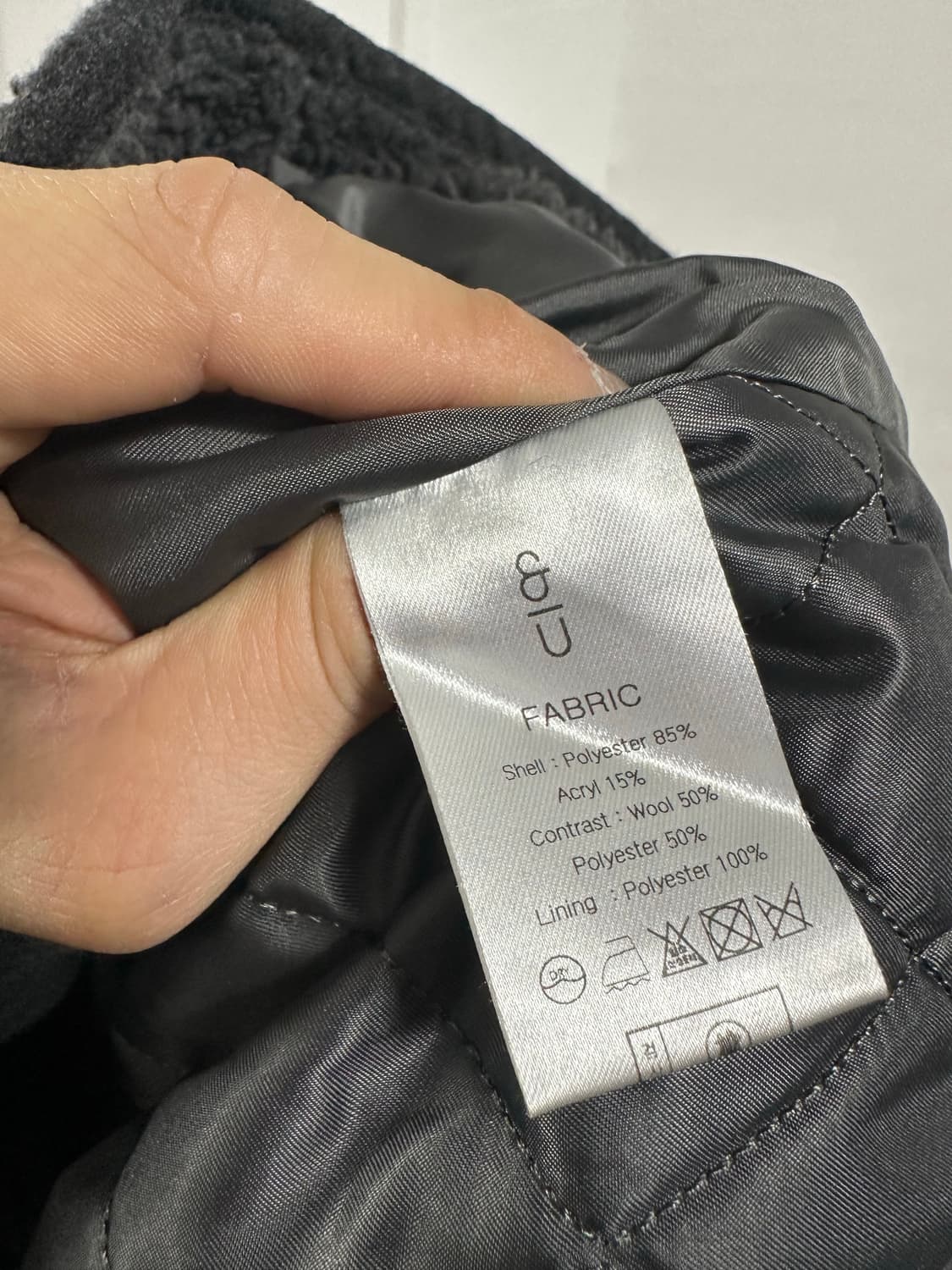 앤유 런던아이 페어아일 에코 시어링 하프 코트 상품이미지4