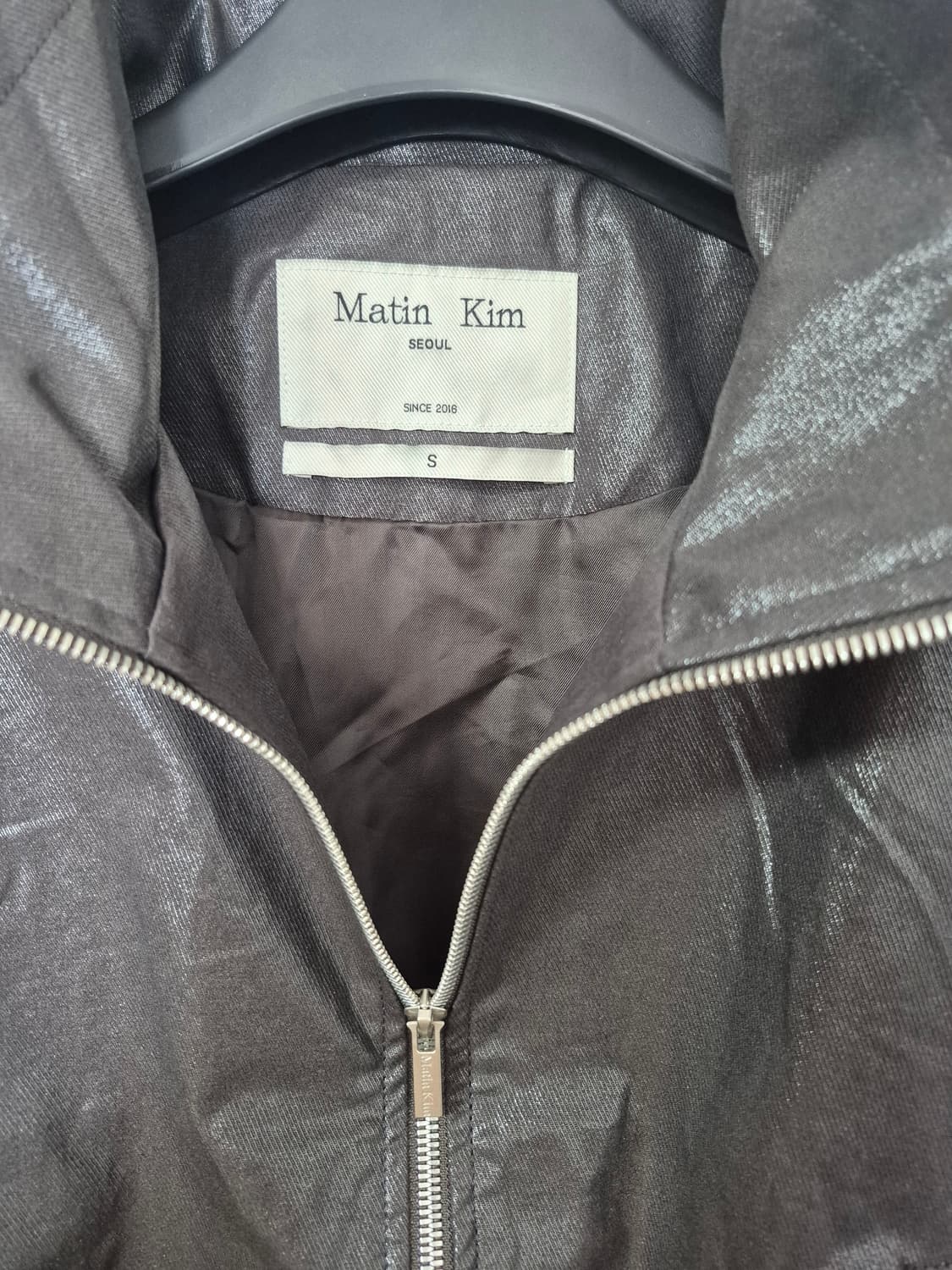 마뗑킴MATIN ROUGH COATING CROP BOMBER 자켓 상품이미지7