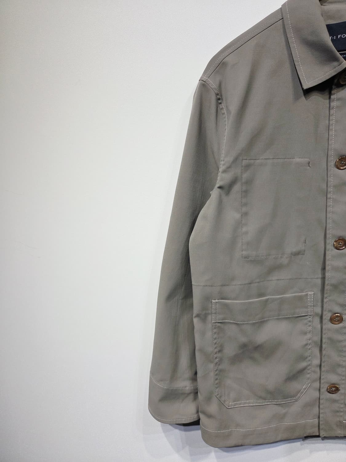 T.I FOR MEN 코튼 셔츠 카키_호칭48(100) 상품이미지3