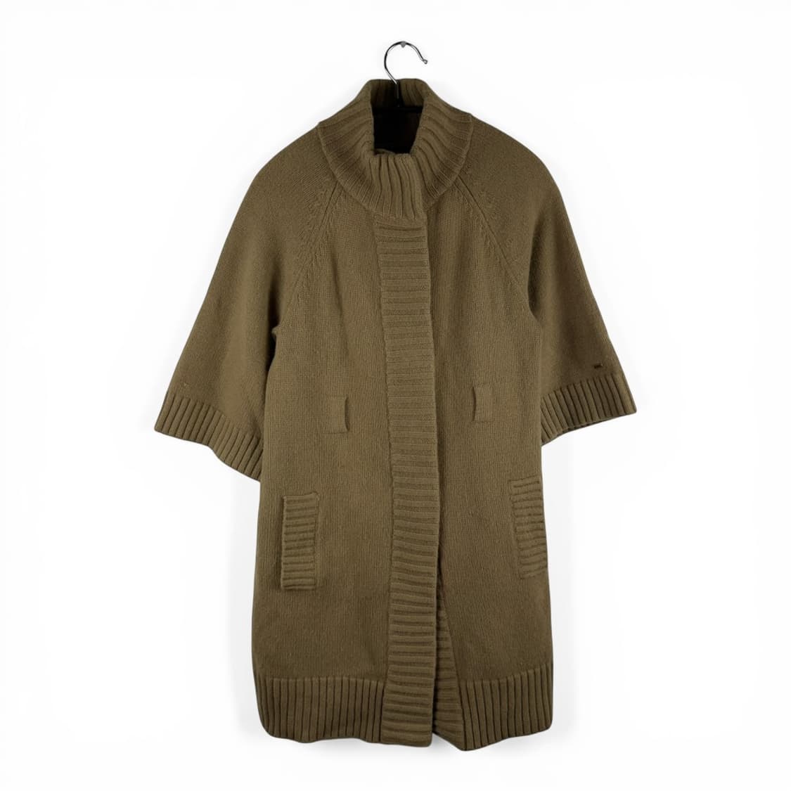 S) 타미힐피거 00s 앙고라 울블렌드 반팔 니트 롱 가디건 베이지 상품이미지1