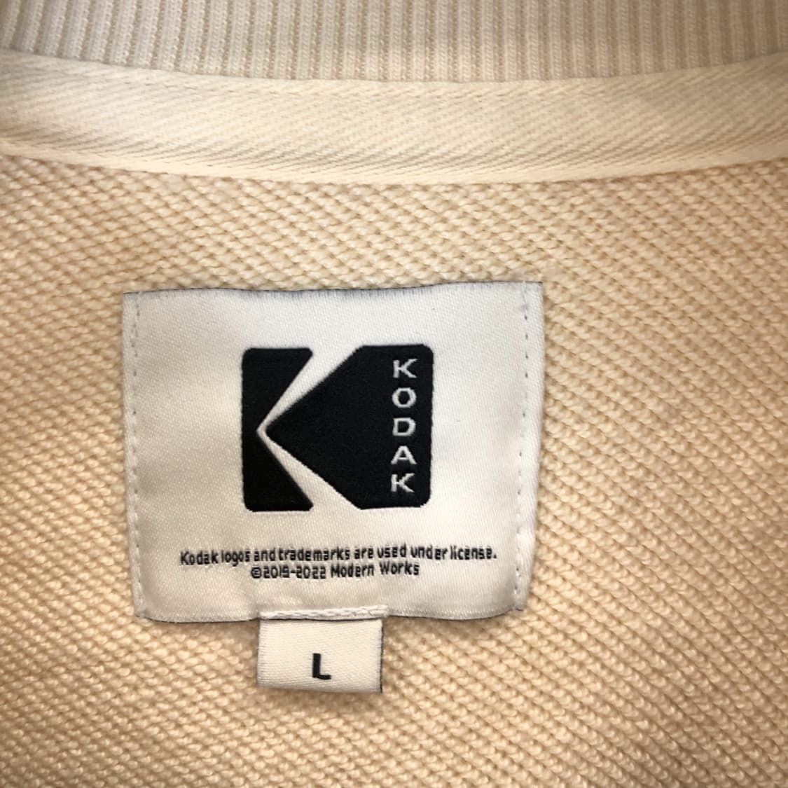 코닥 레인보우 스웻셔츠 L 아이보리  상품이미지5