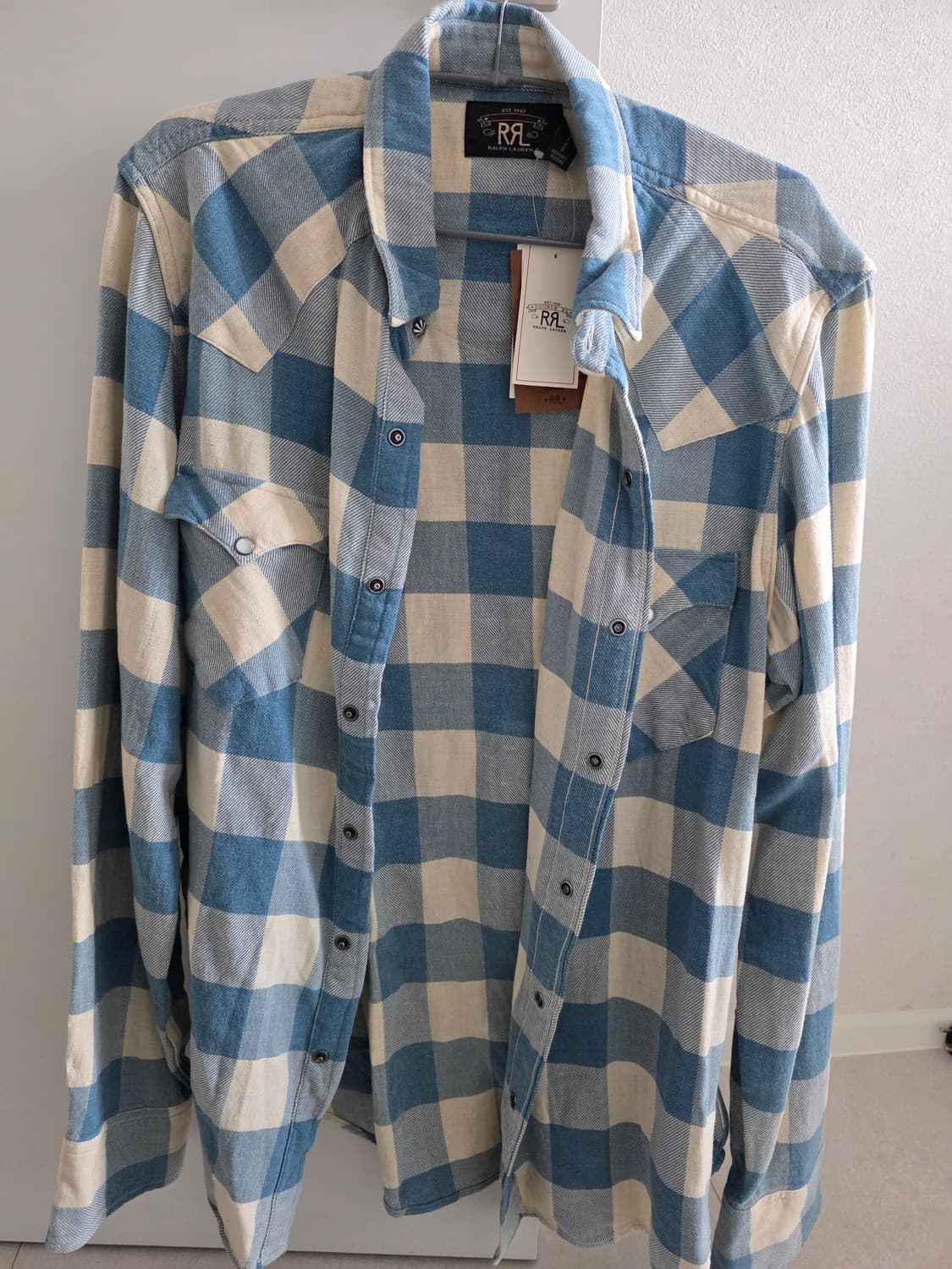 RRL 버팔로 웨스턴 플래드 콘초 셔츠[L] 상품이미지2