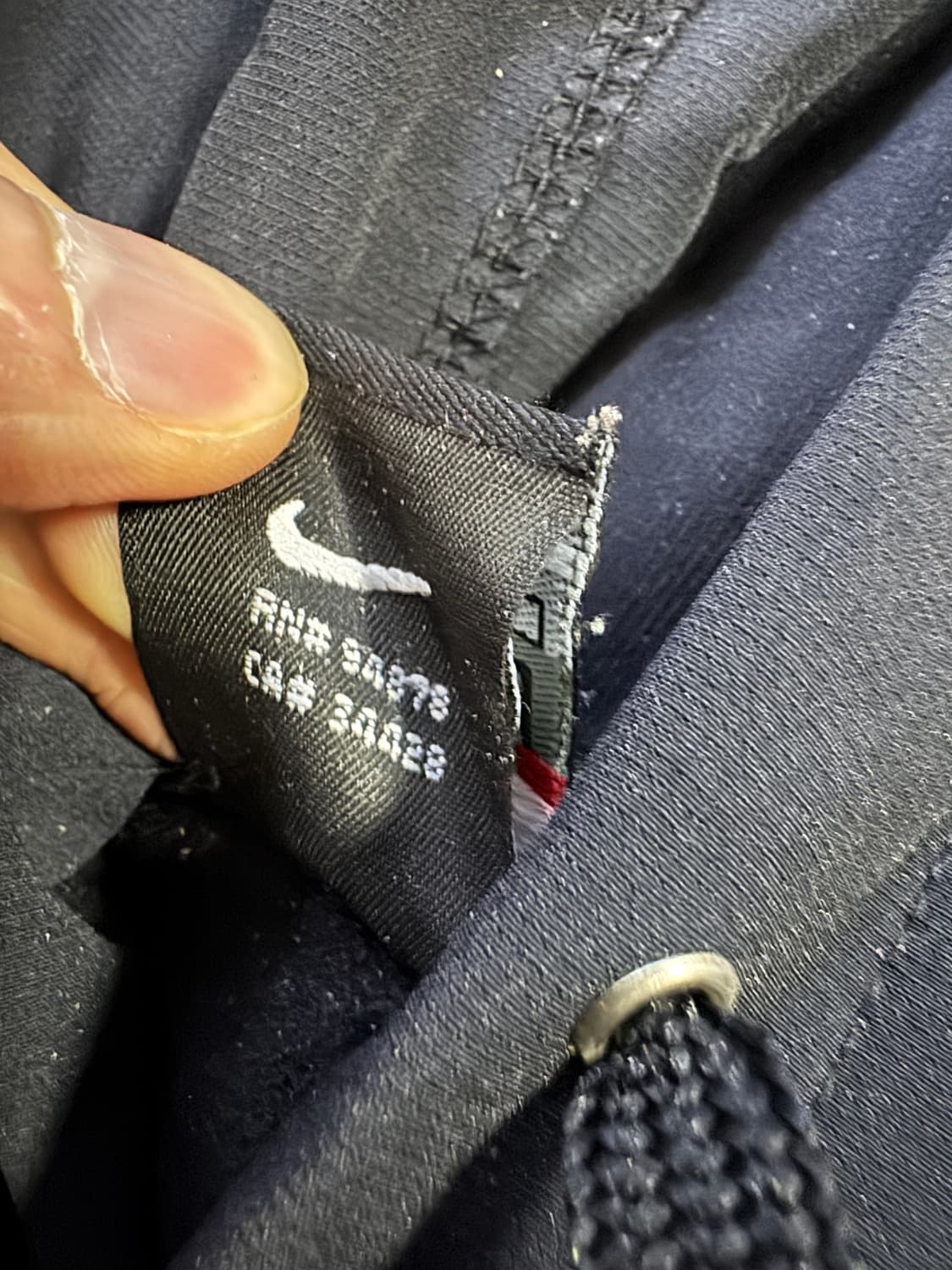 나이키 올드스쿨 스우시 나일론 혼방 후드티 M 블랙 상품이미지4