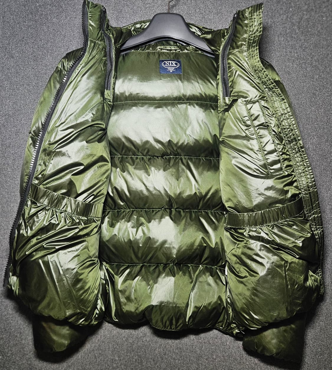 NIX 유광 후드 오리털 패딩 D/GREEN 95 상품이미지2