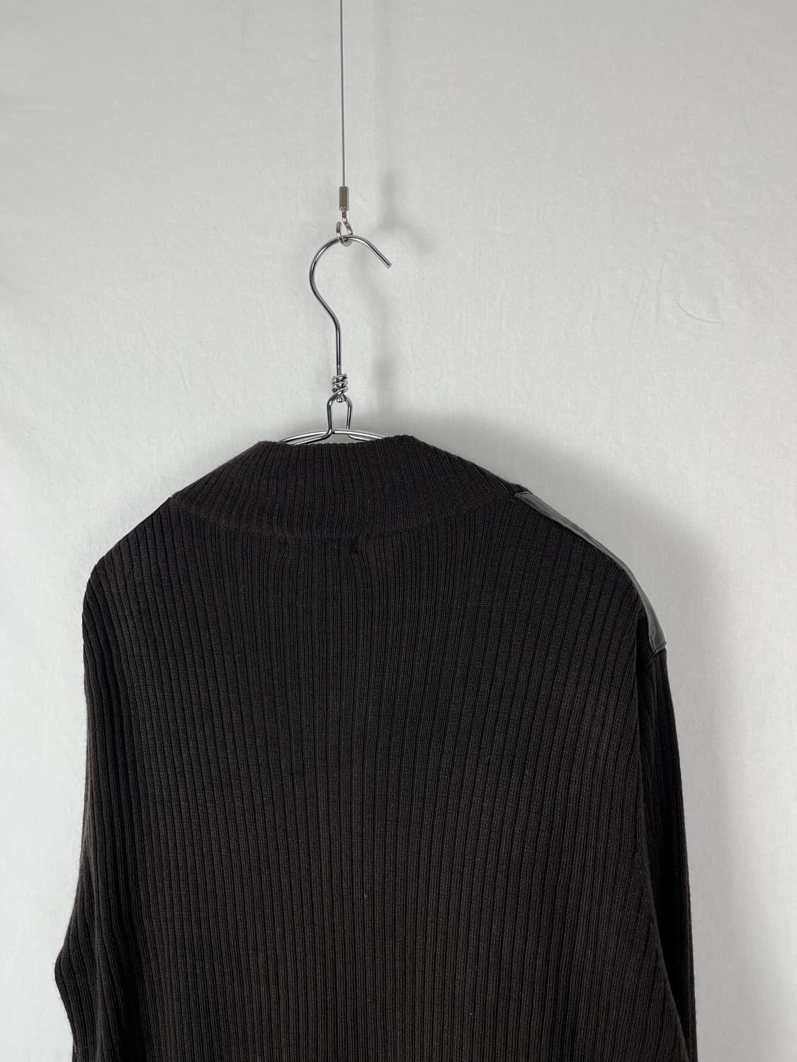 23 Homme 가죽패치 니트집업 상품이미지5