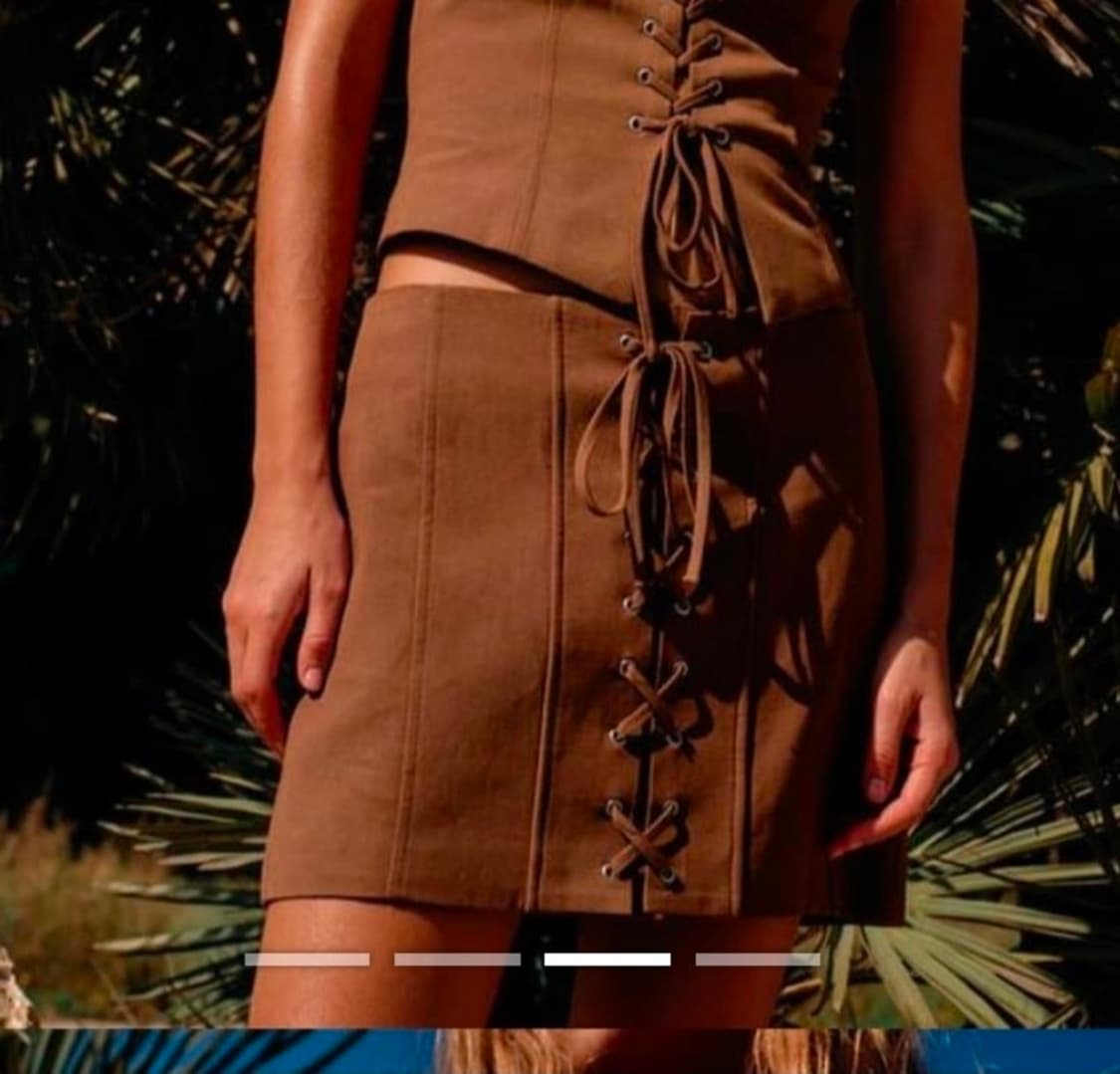 자라 zara skirt 레이스업 코르셋 스커트 치마 L 새상품 상품이미지1