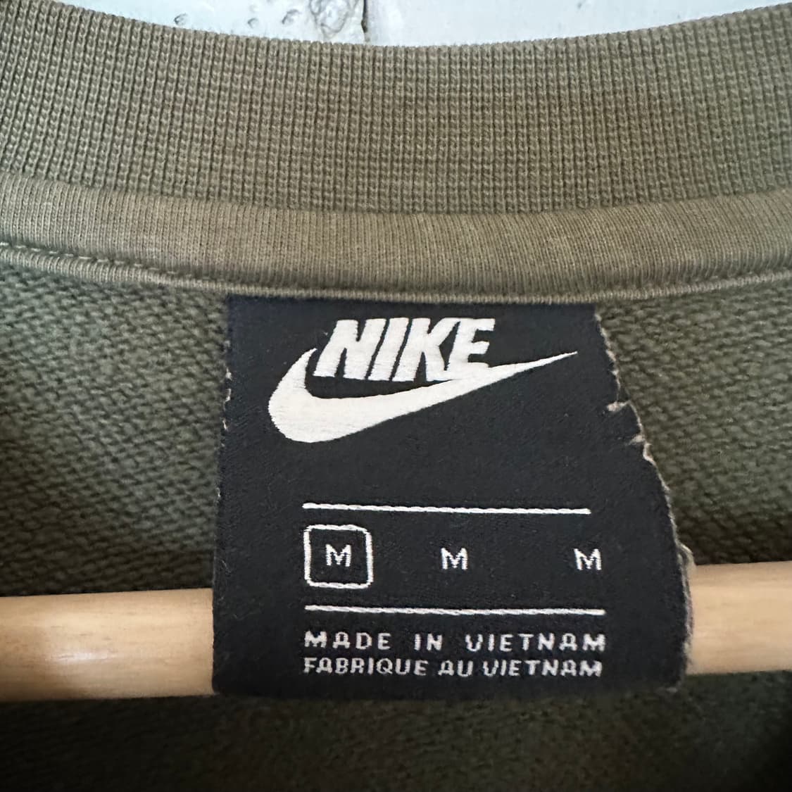 M 나이키 맨투맨 조거팬츠 세트 카키 상품이미지3